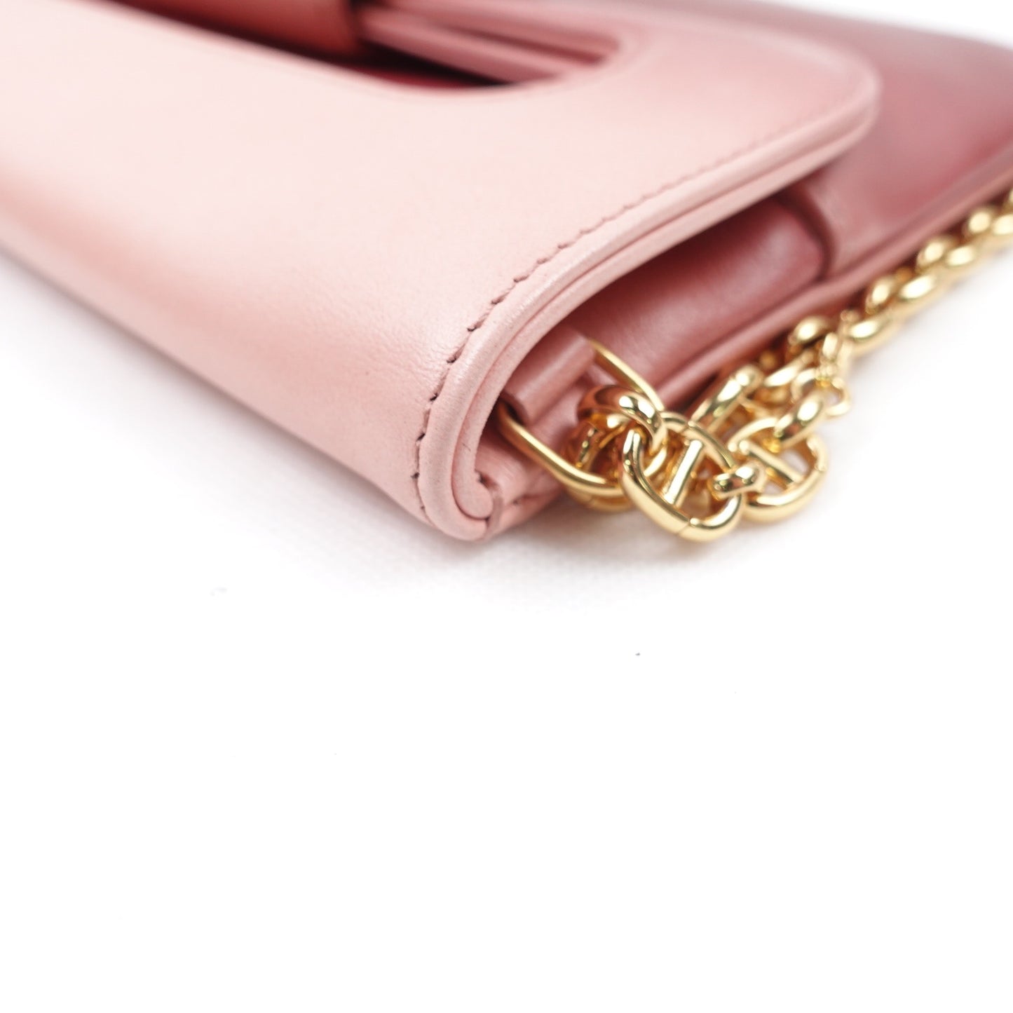 Pre-owned Dior Double Gradient Pink Calfskin Shoulder Bag