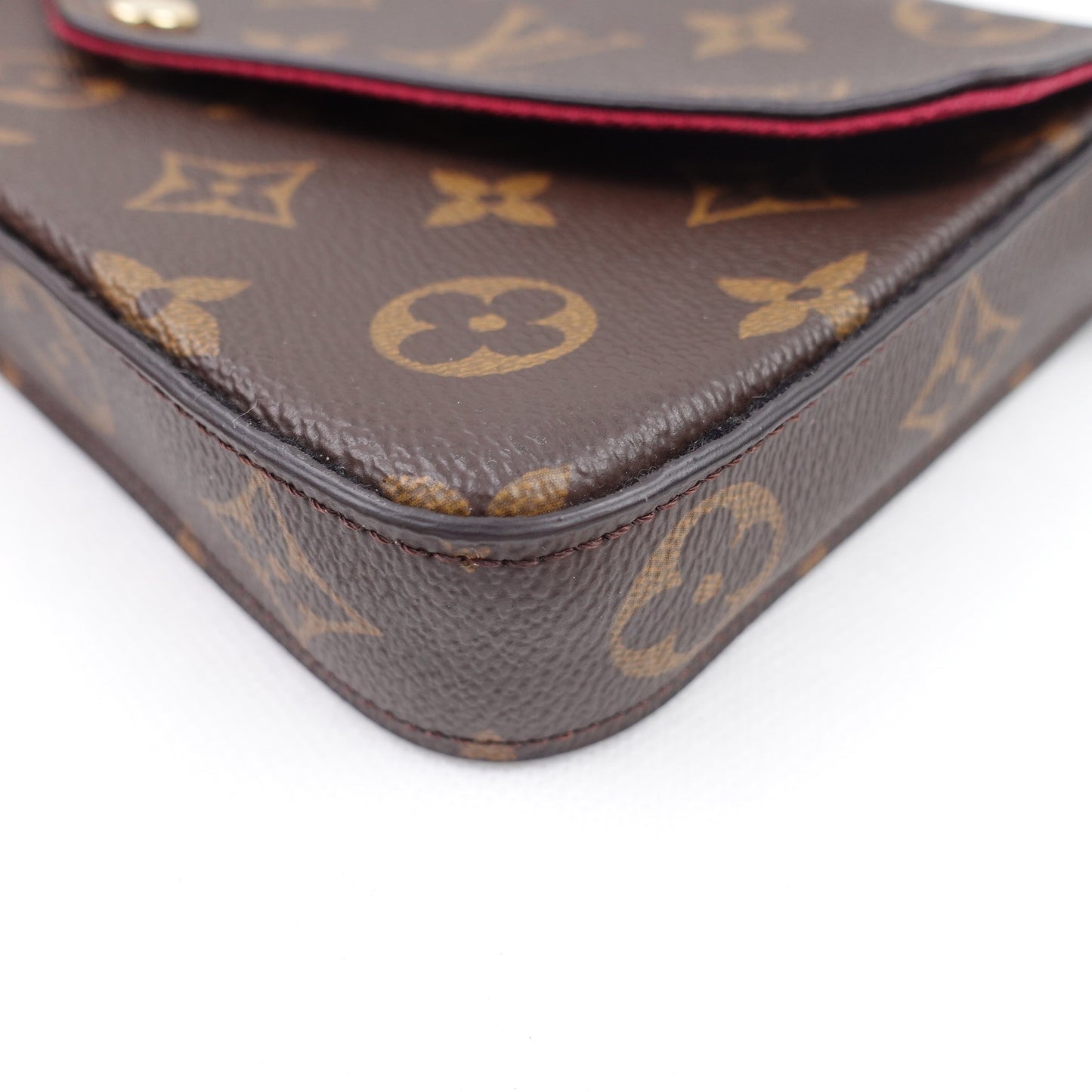 Pre-owned Louis Vuitton Felicie Monogram Coated Canvas Shoulder Bag