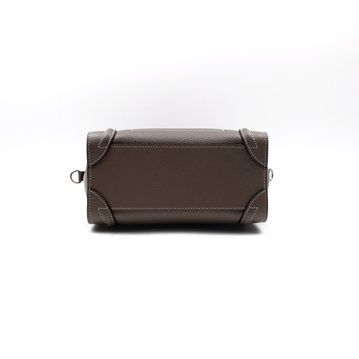 Pre-owned Celine Luggage Nano Gray Calfskin Shoulder Bag T10289305