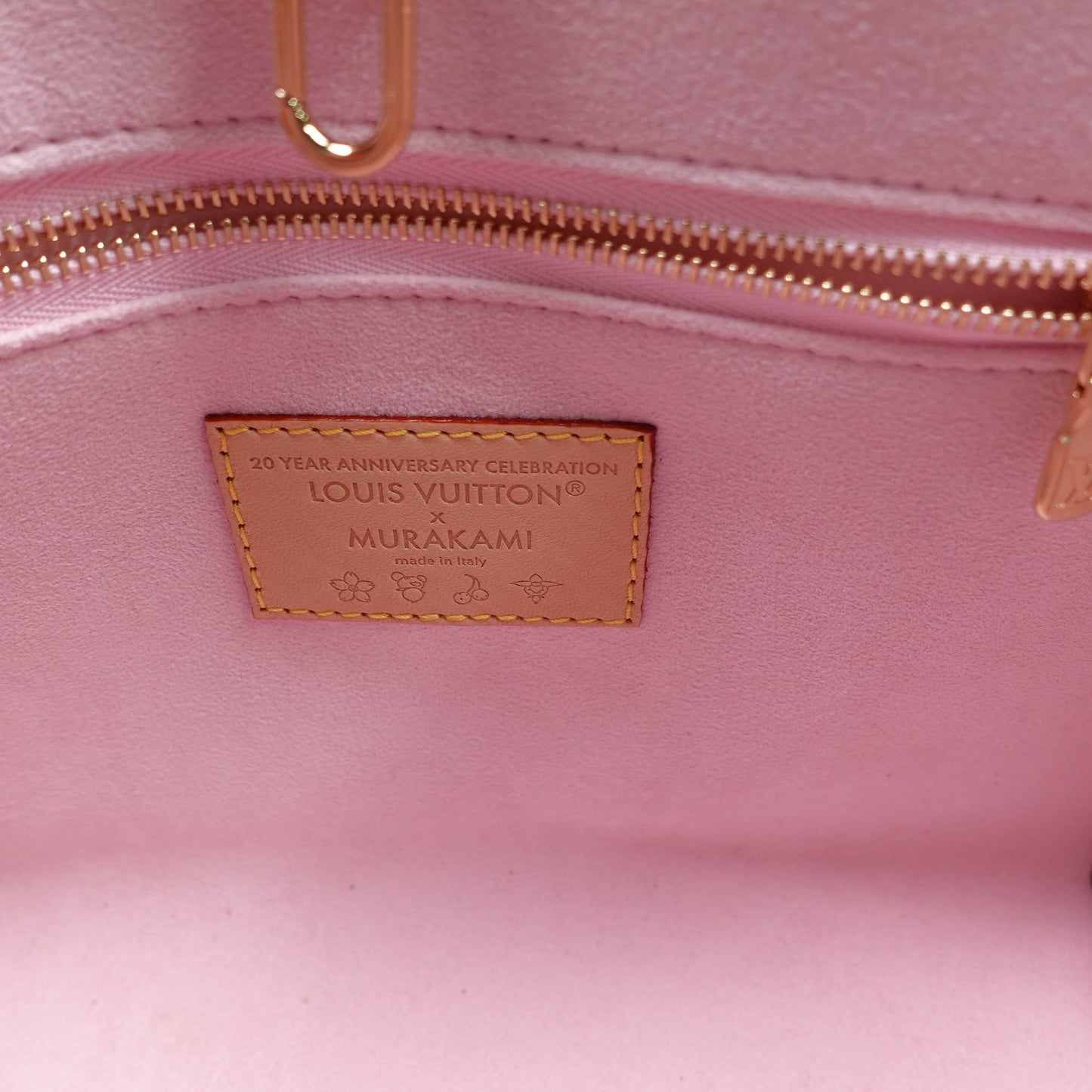 Pre-Owned Louis Vuitton x Takashi Murakami On The Go PM Monogram Coated Canvas Shoulder Bag