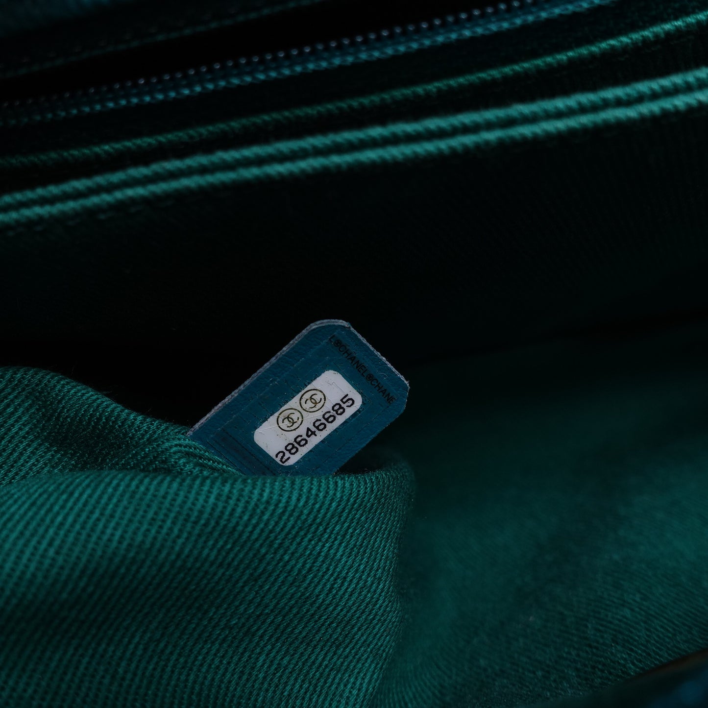 Pre-Owned Chanel CoCo Handle Green Calfskin Shoulder Bag