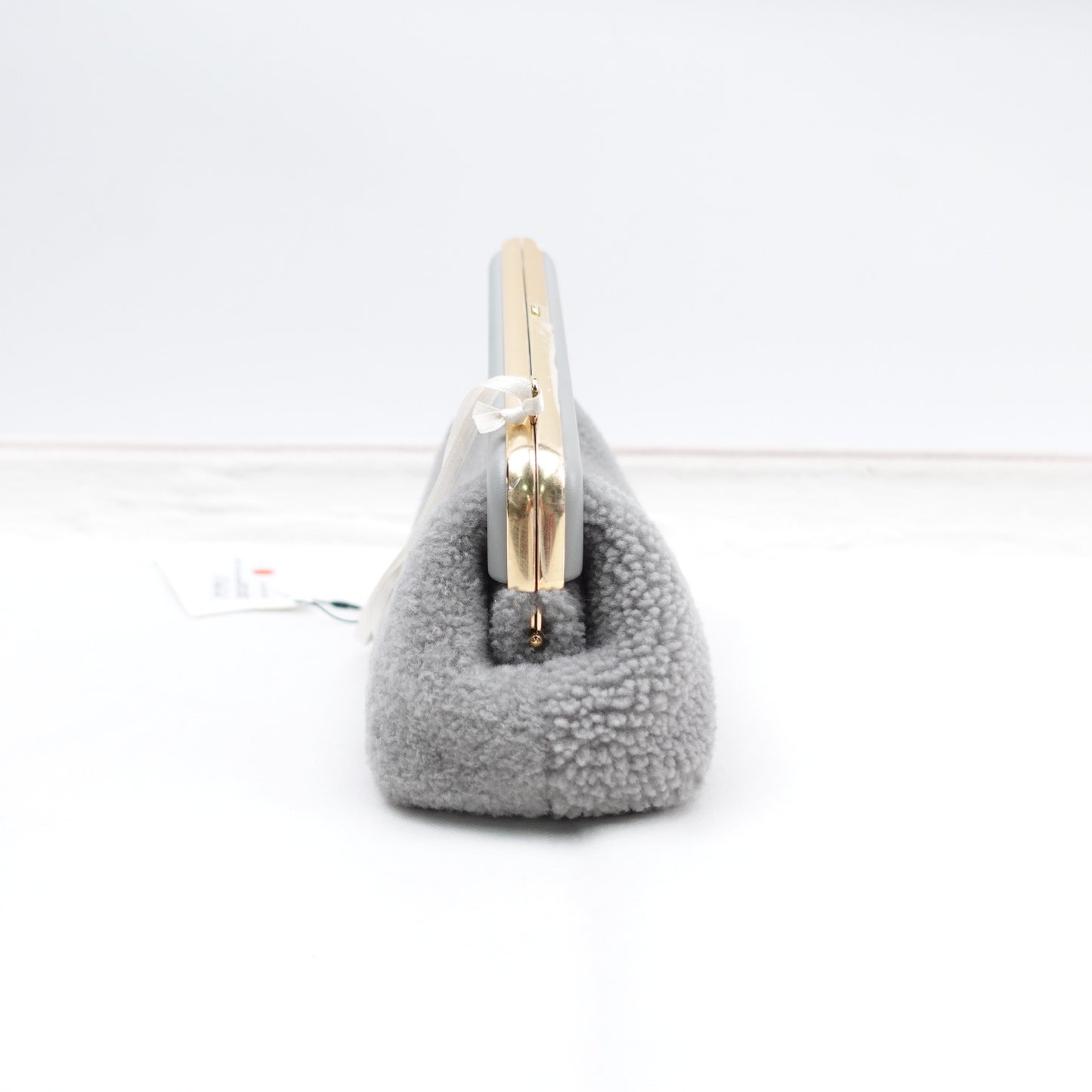 Pre-owned Fendi First Gray Fuzzy Shoulder Bag