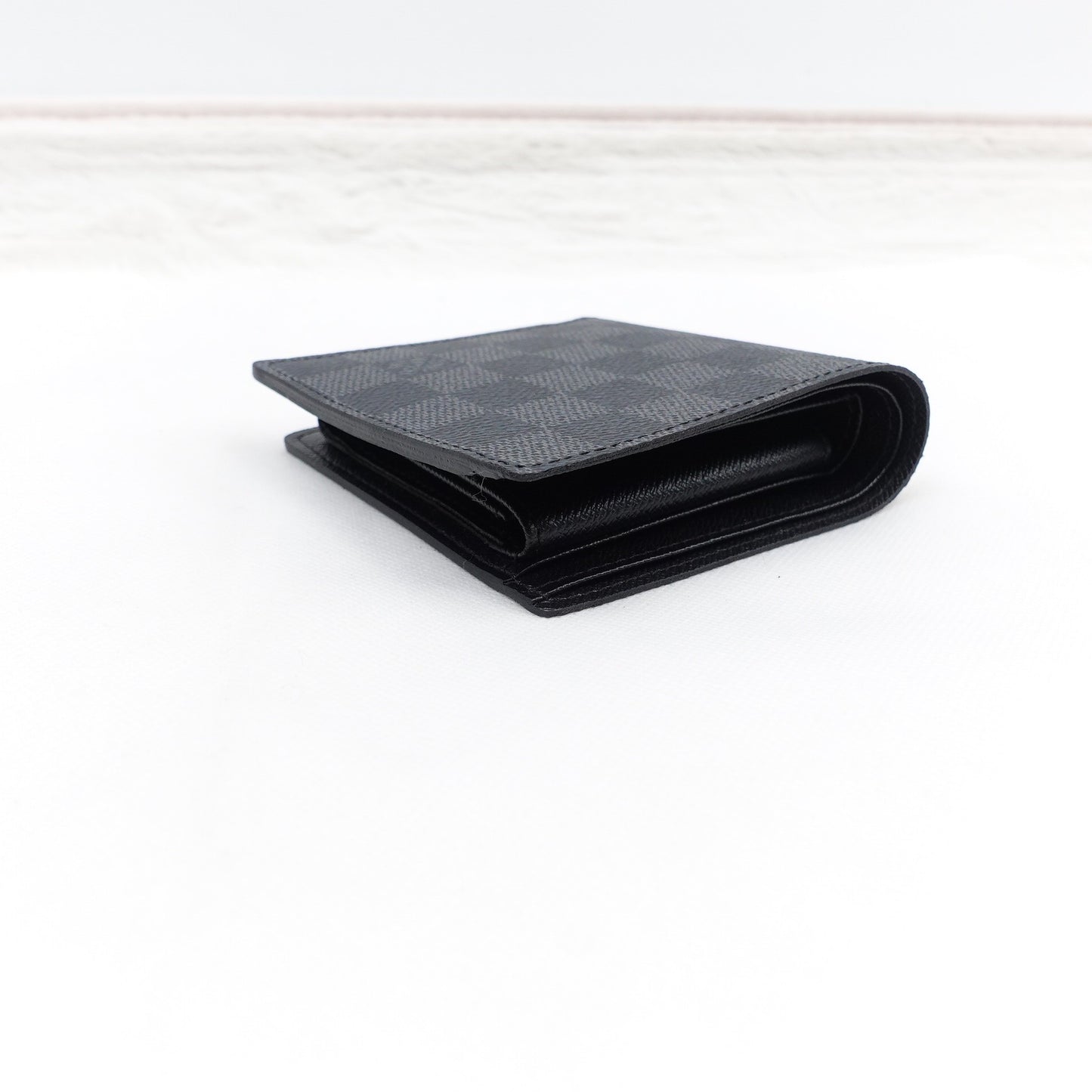 Pre-owned Louis Vuitton Multiple Damier Graphite Coated Canvas Short Wallet