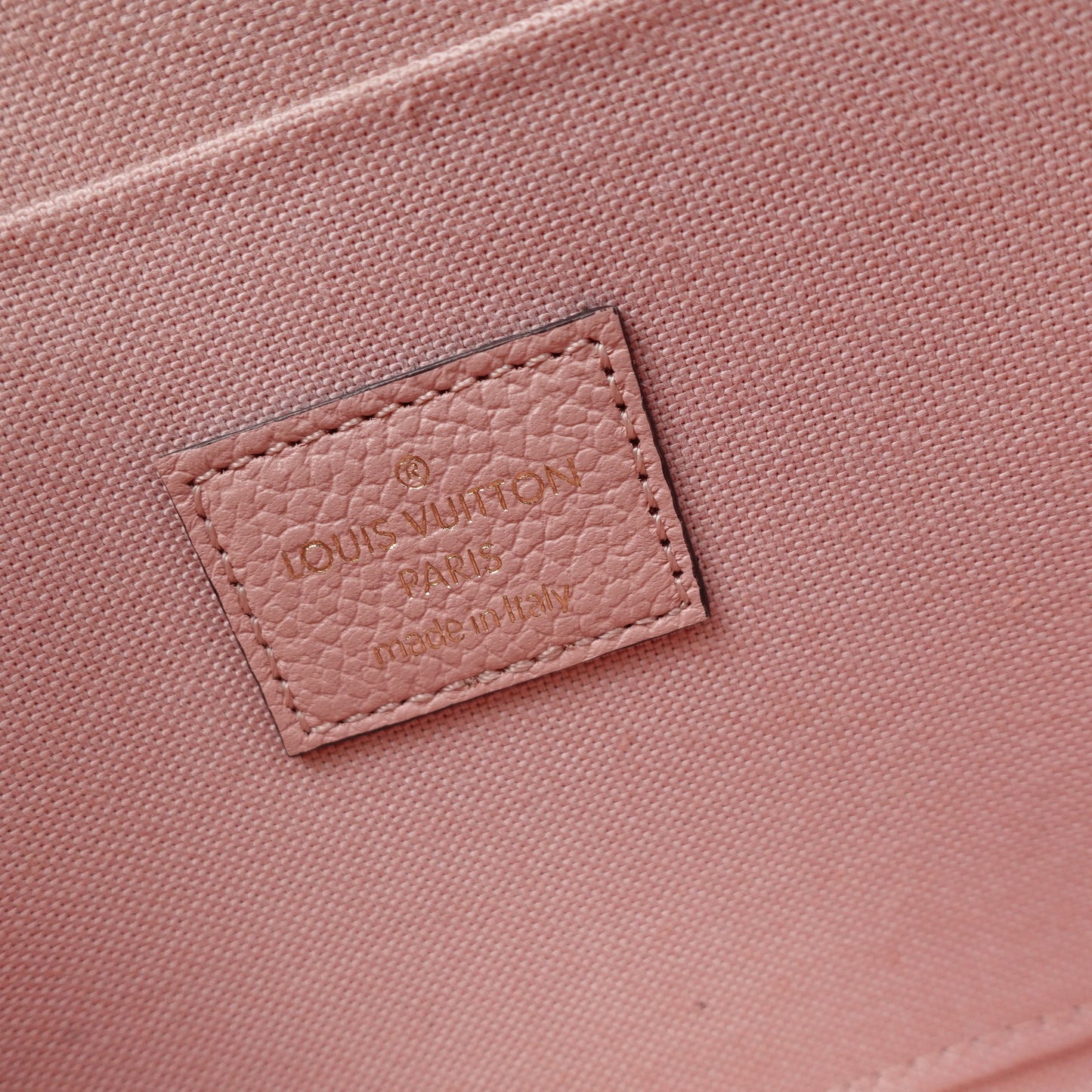 Pre-owned Louis Vuitton Felicie Pink Calfskin Shoulder Bag