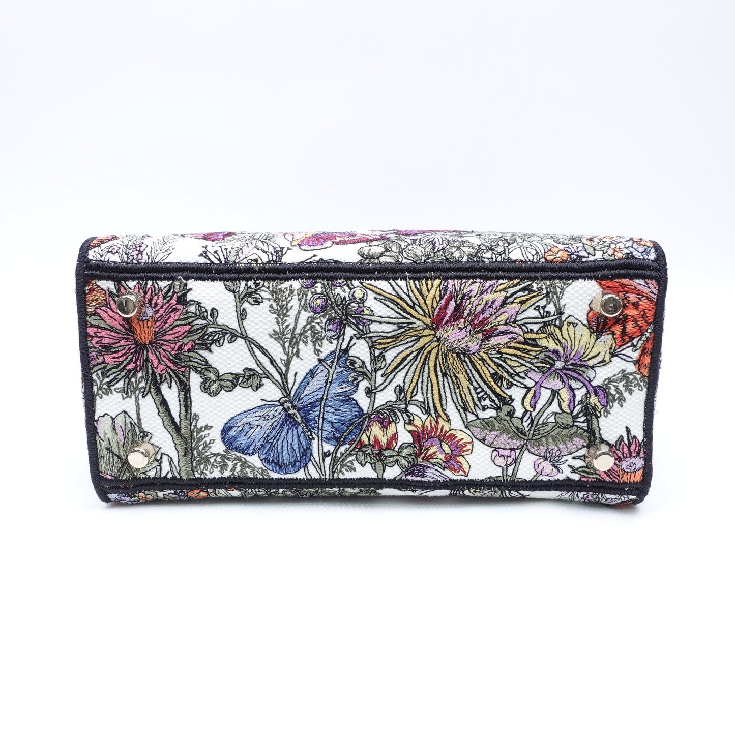 Pre-owned Dior D-Lite Multicolor Canvas Shoulder Bag
