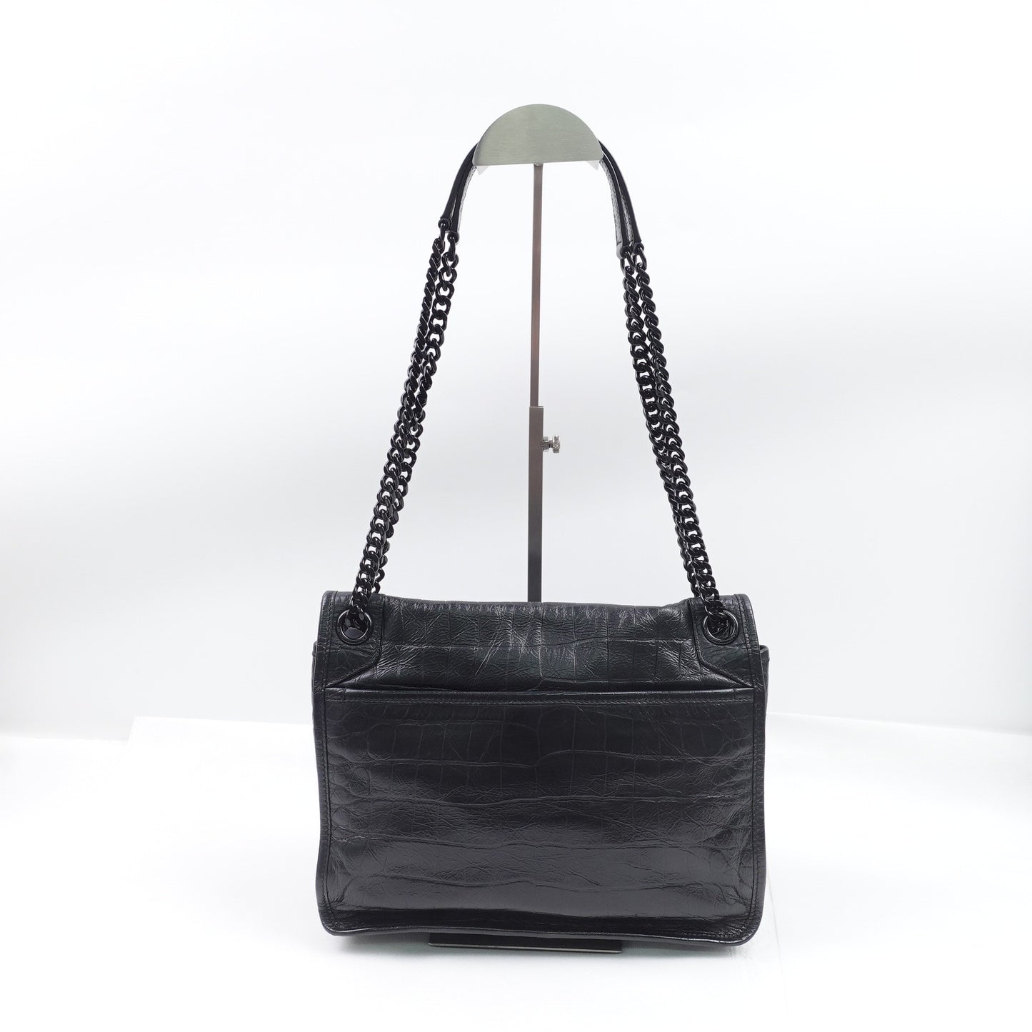 Pre-owned Saint Laurent Niki Medium Black Calfskin Shoulder Bag