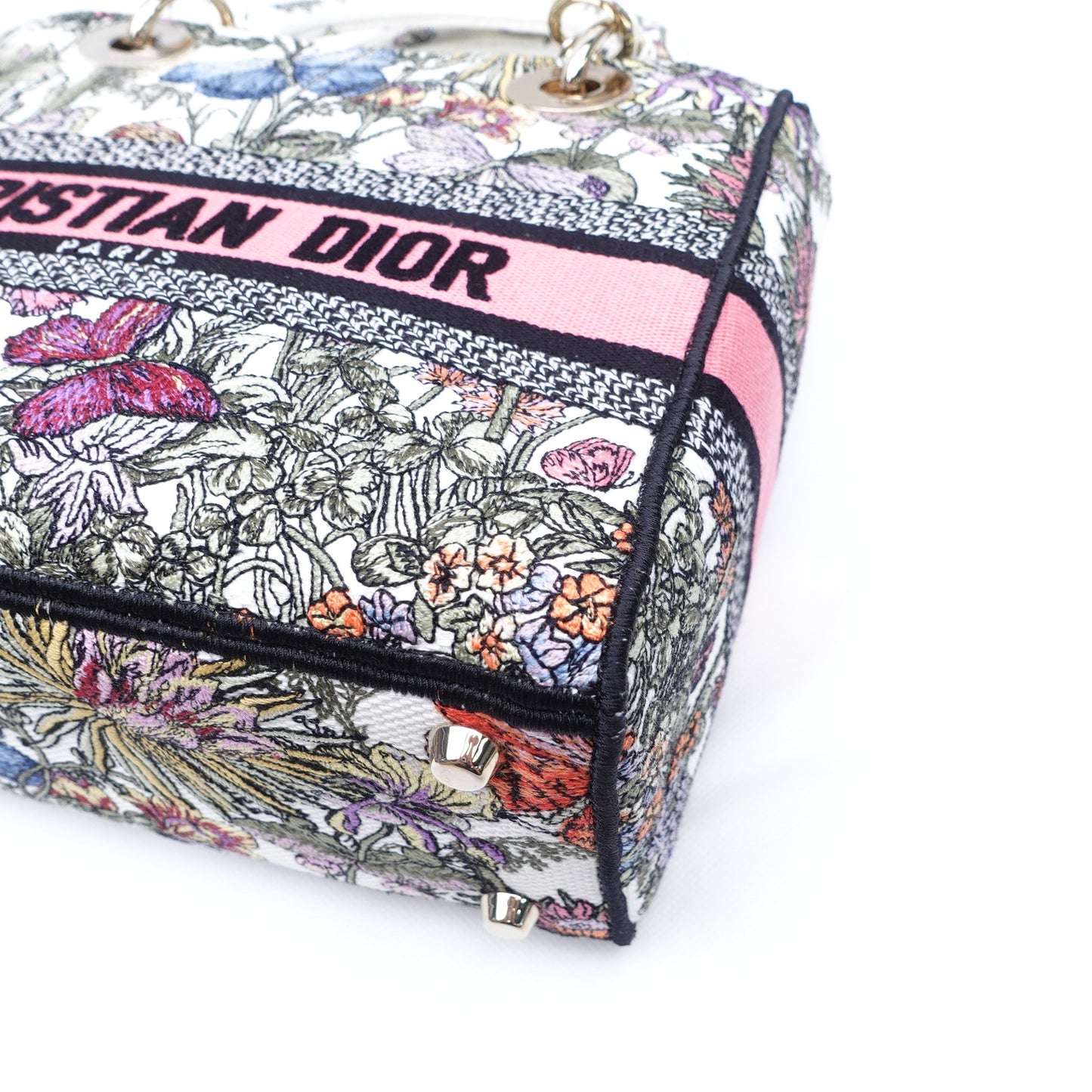 Pre-owned Dior D-Lite Multicolor Canvas Shoulder Bag