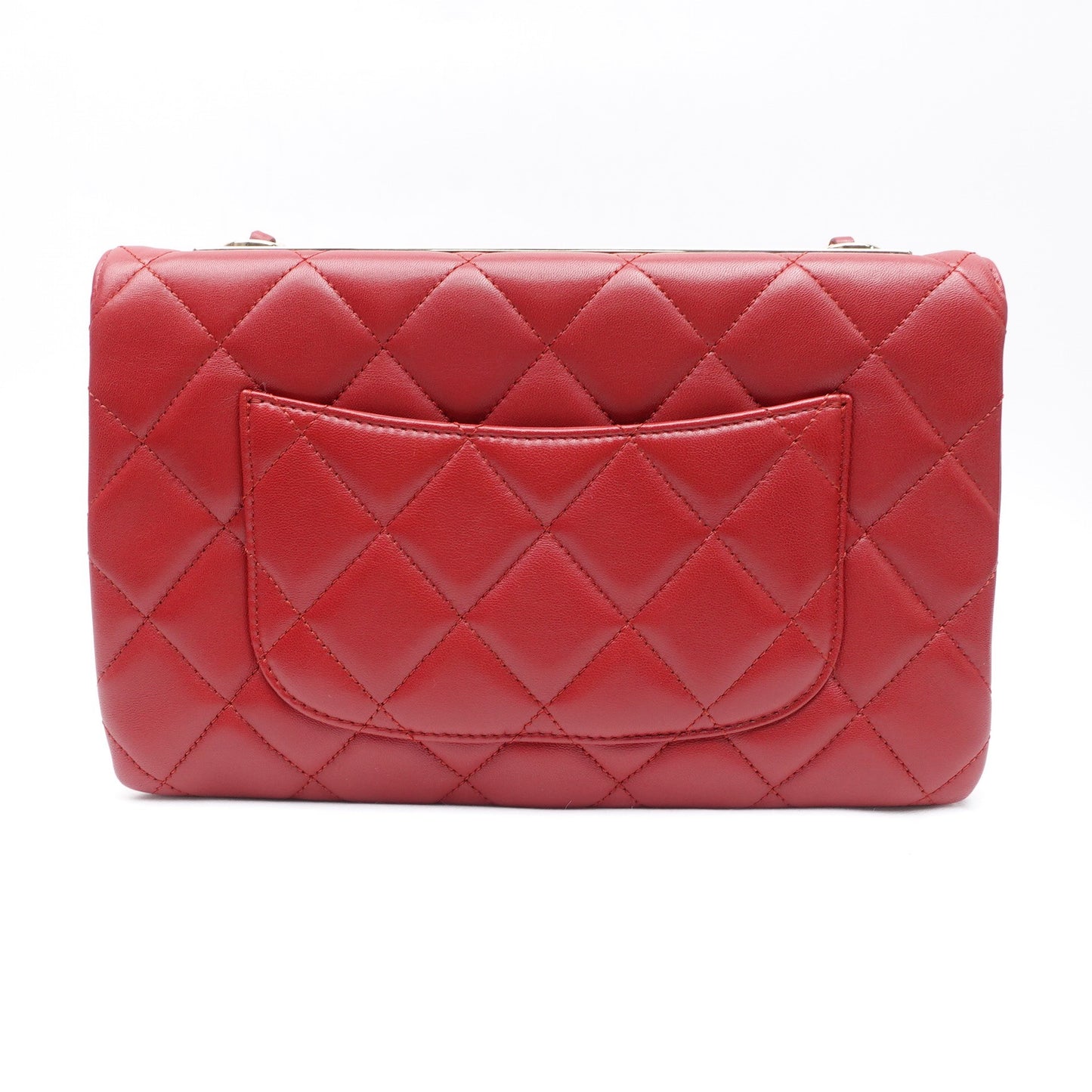 Pre-owned Chanel Trendy CC Red Lambskin Shoulder Bag