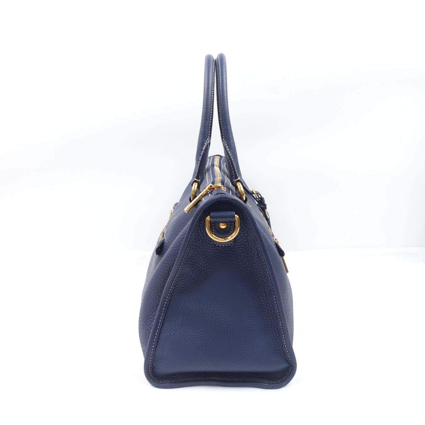 Pre-owned Prada Navy Calfskin Shoulder Bag