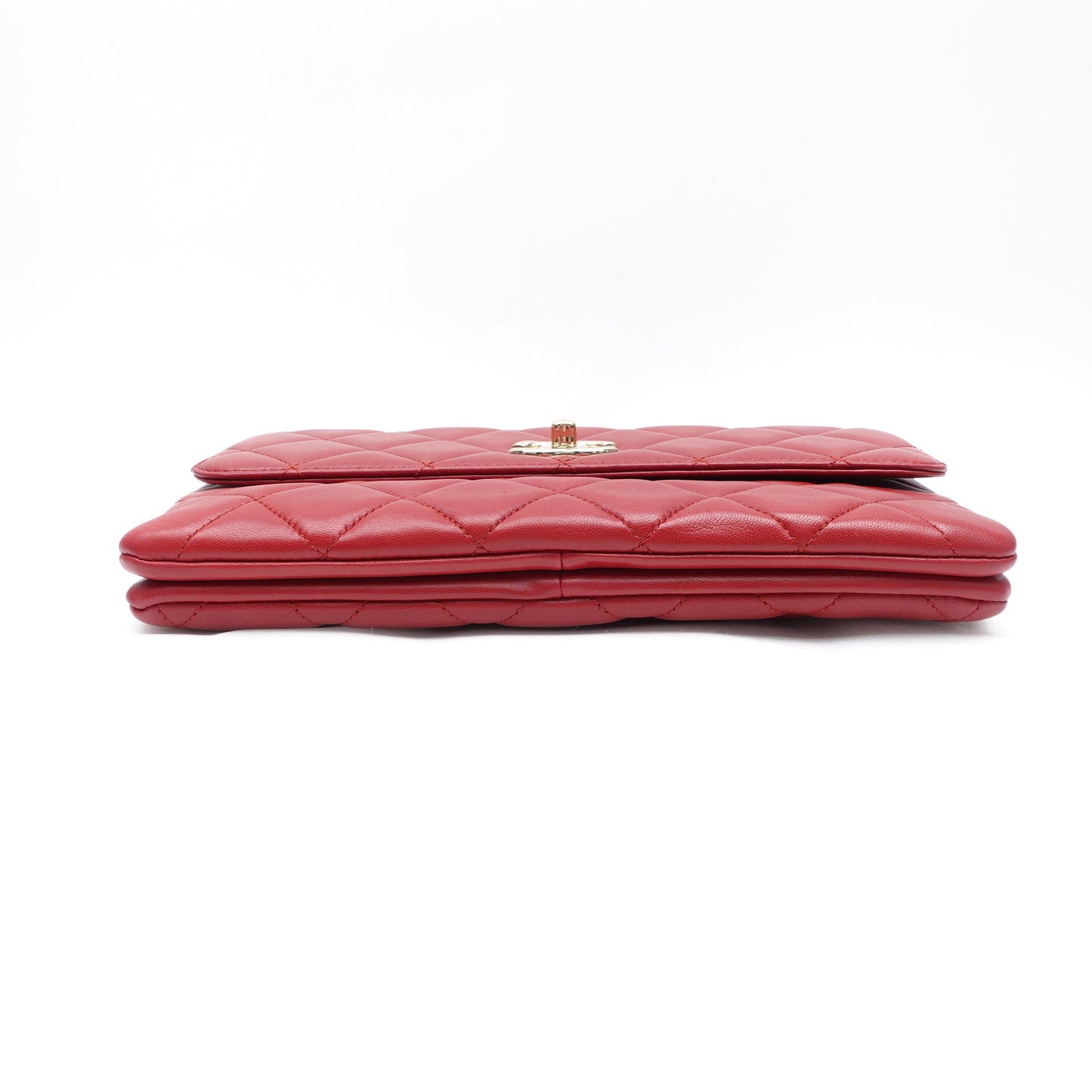 Pre-owned Chanel Trendy CC Red Lambskin Shoulder Bag