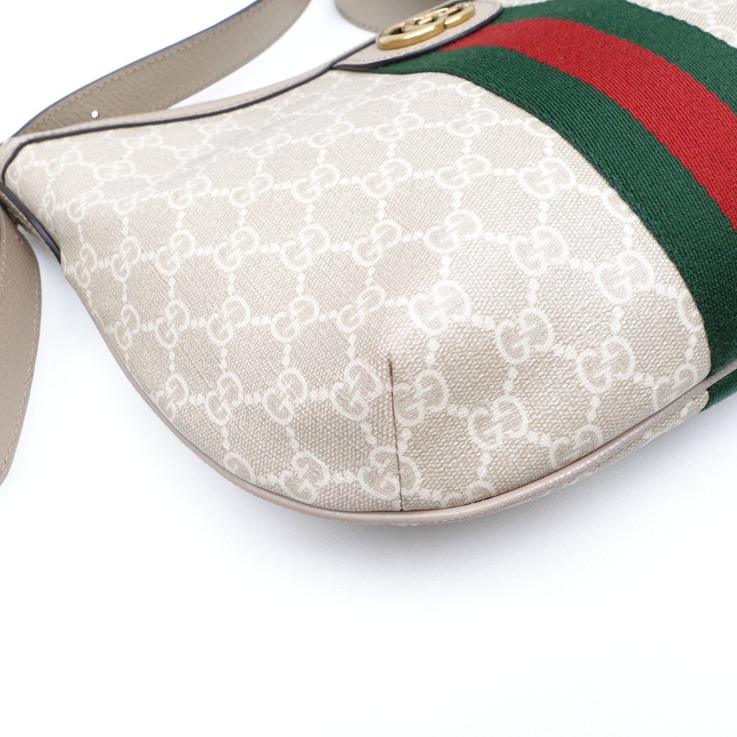 Pre-owned Gucci Ophidia Beige Coated Canvas Shoulder Bag