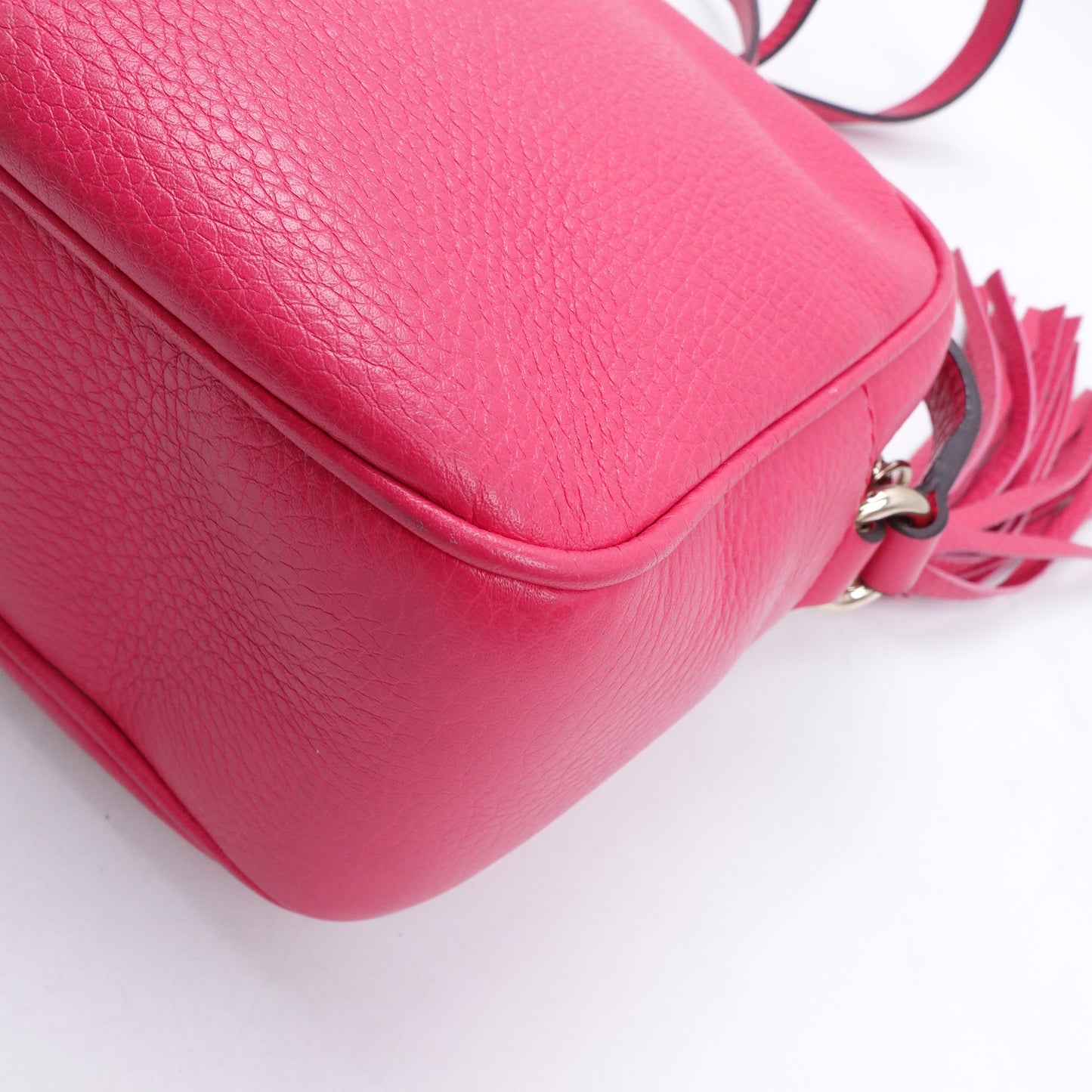 Pre-owned Gucci Soho Peach Pink Calfskin Camera Crossbody Bag