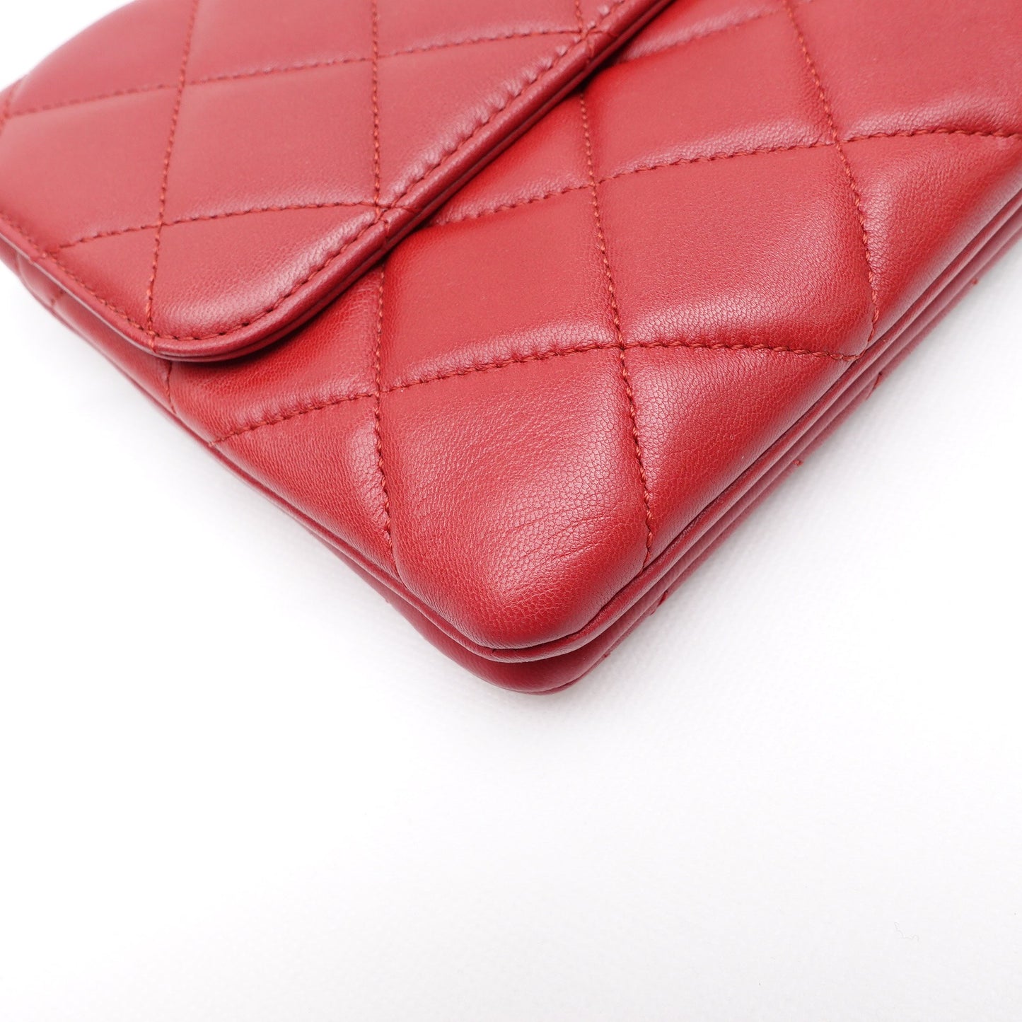 Pre-owned Chanel Trendy CC Red Lambskin Shoulder Bag