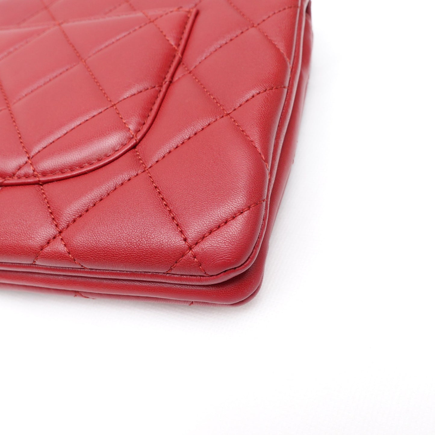 Pre-owned Chanel Trendy CC Red Lambskin Shoulder Bag