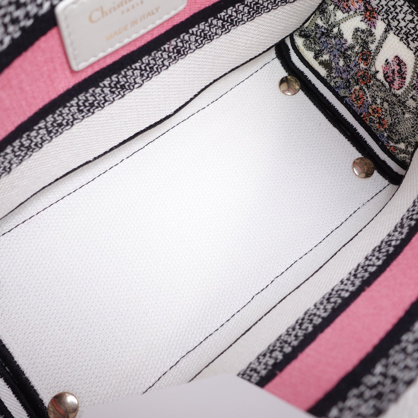 Pre-owned Dior D-Lite Multicolor Canvas Shoulder Bag