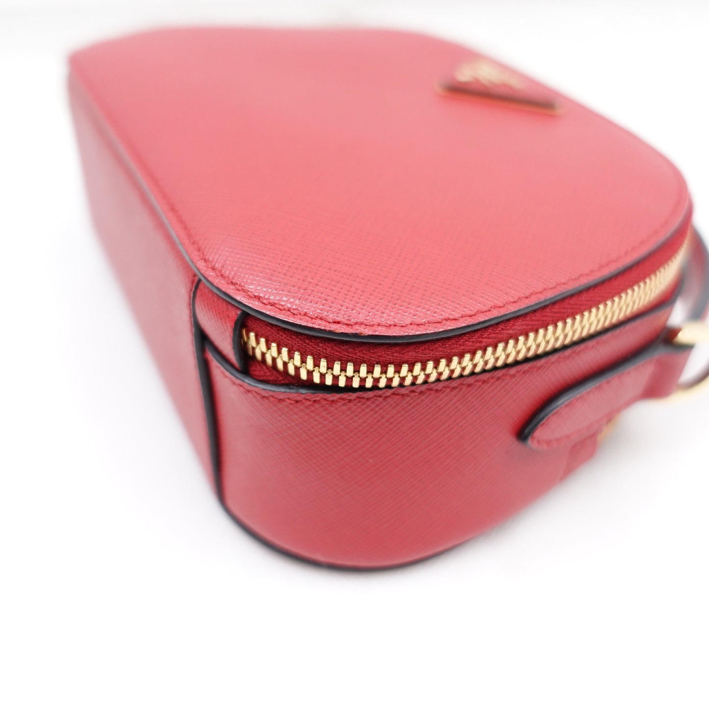 Pre-owned Prada Odette Mini Red Calfskin Shoulder Bag