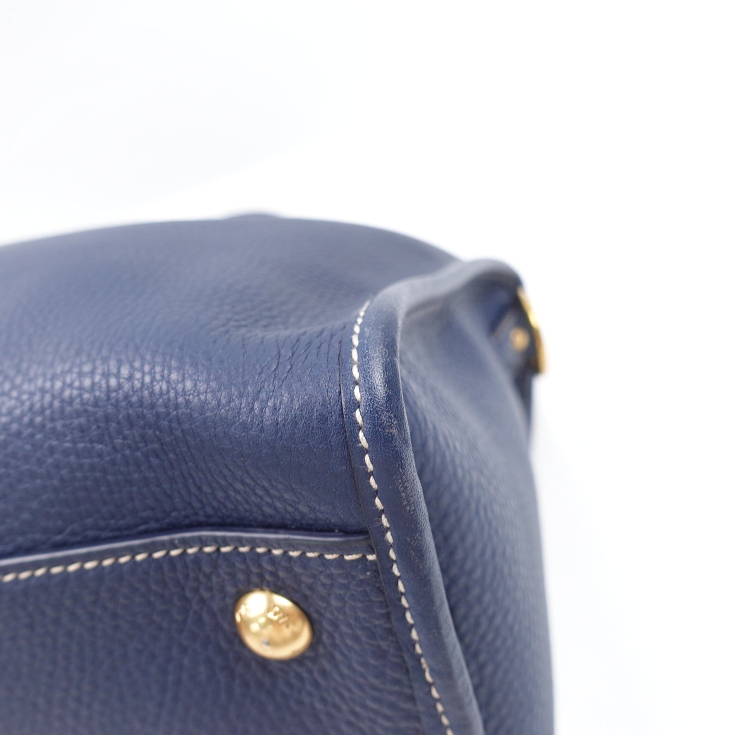 Pre-owned Prada Navy Calfskin Shoulder Bag