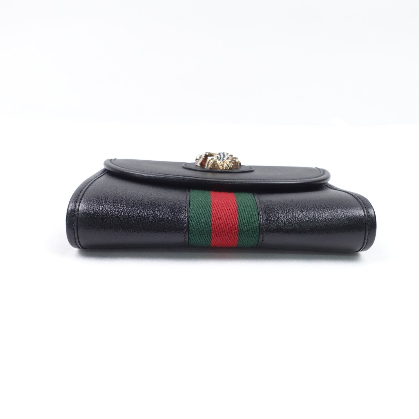 Pre-owned Gucci Rajah Black Calfskin Shoulder Bag