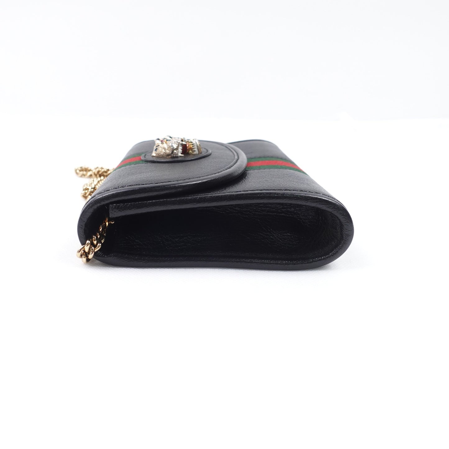 Pre-owned Gucci Rajah Black Calfskin Shoulder Bag