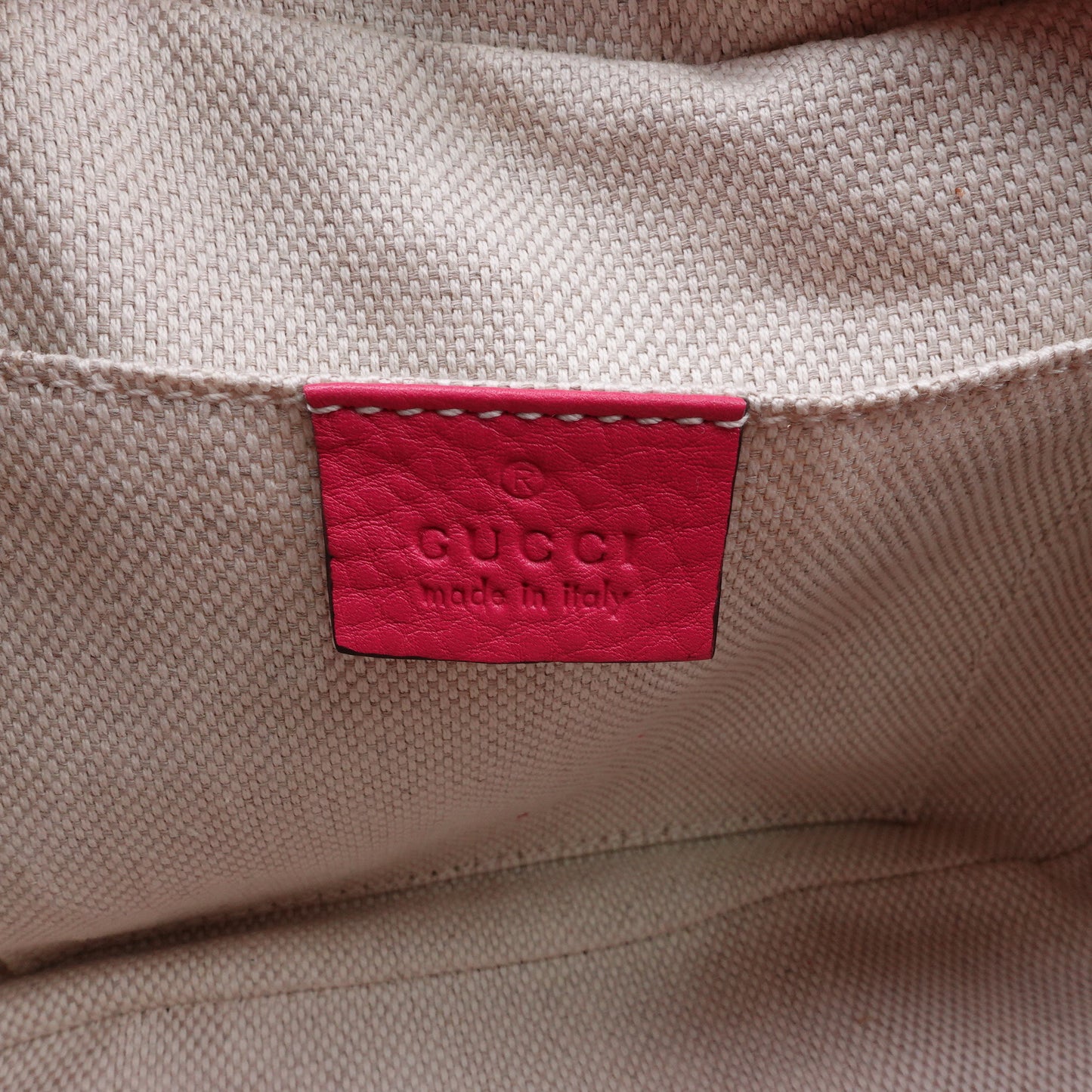 Pre-owned Gucci Soho Peach Pink Calfskin Camera Crossbody Bag