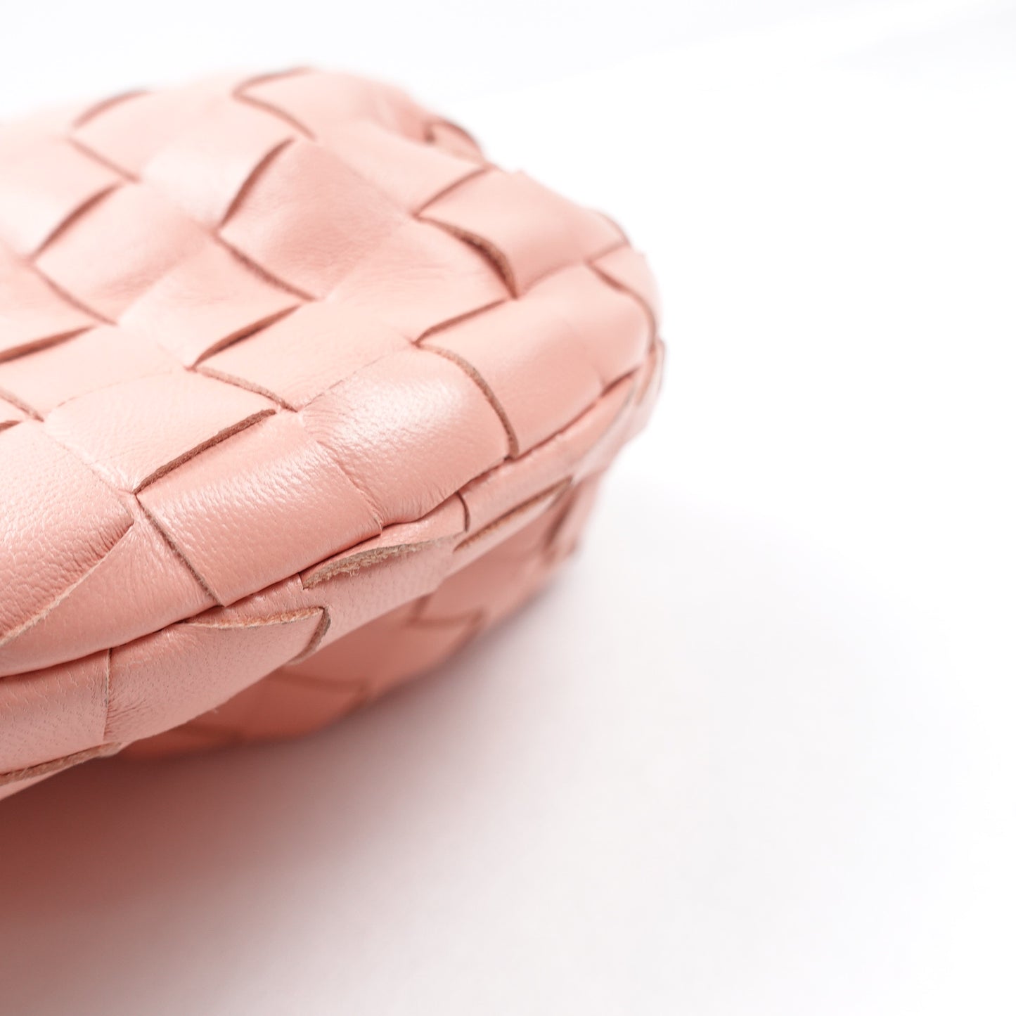 Pre-owned Bottega Veneta Jodie Mini Peach Pink Lambskin Hobo Bag