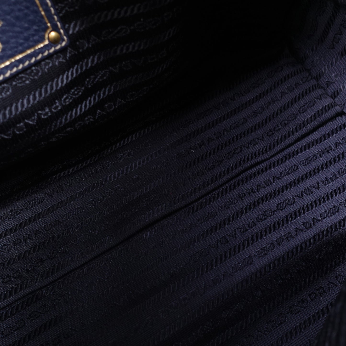 Pre-owned Prada Navy Calfskin Shoulder Bag