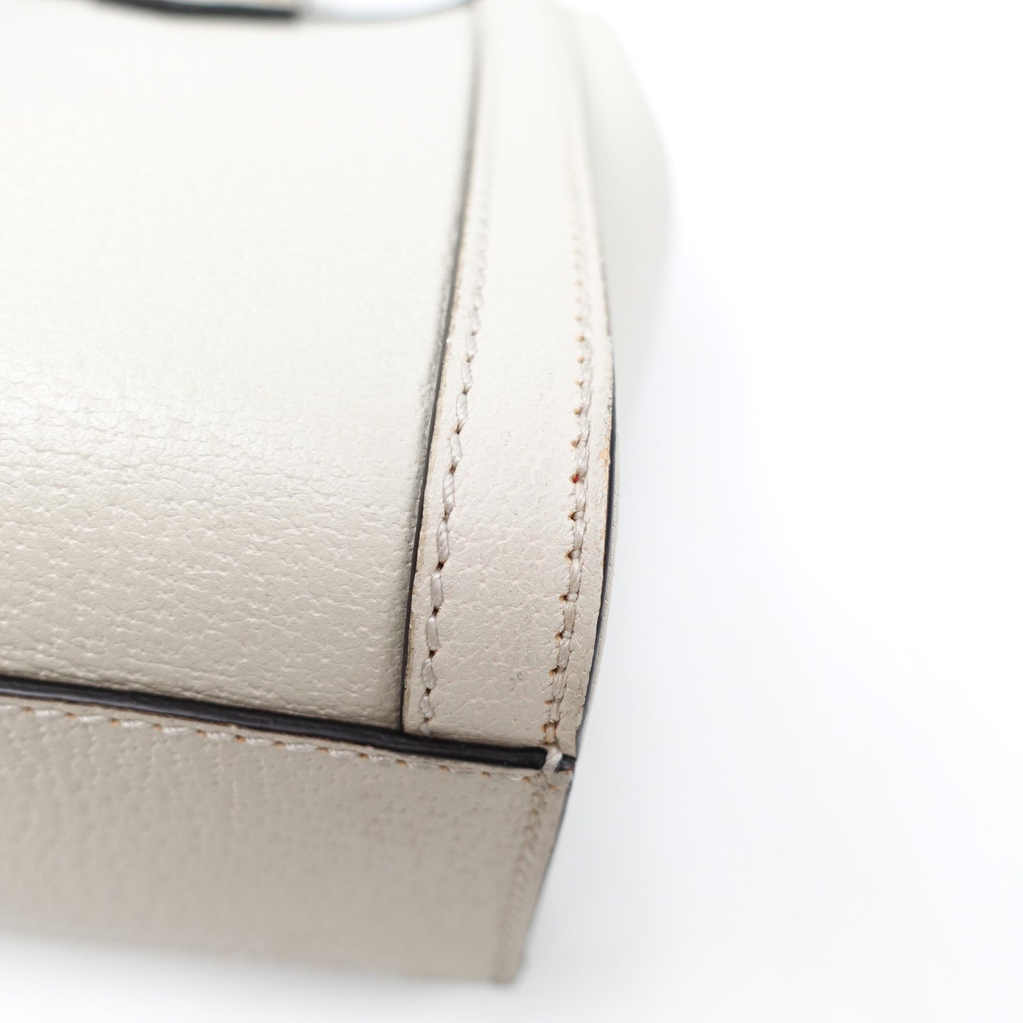 Pre-owned Gucci Ophidia White Calfskin Shoudler Bag