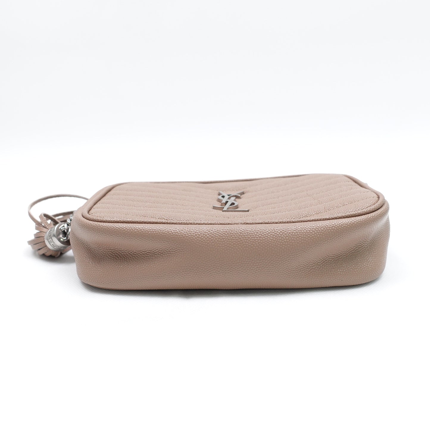 Pre-owned Saint Laurent Loulou Camera Mini Tan Calfskin Crossbody Bag