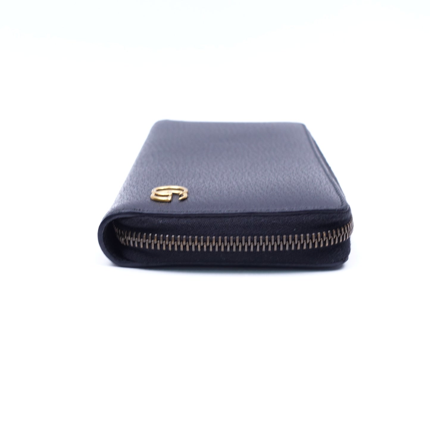 Pre-owned Gucci GG Black Calfskin Wallet