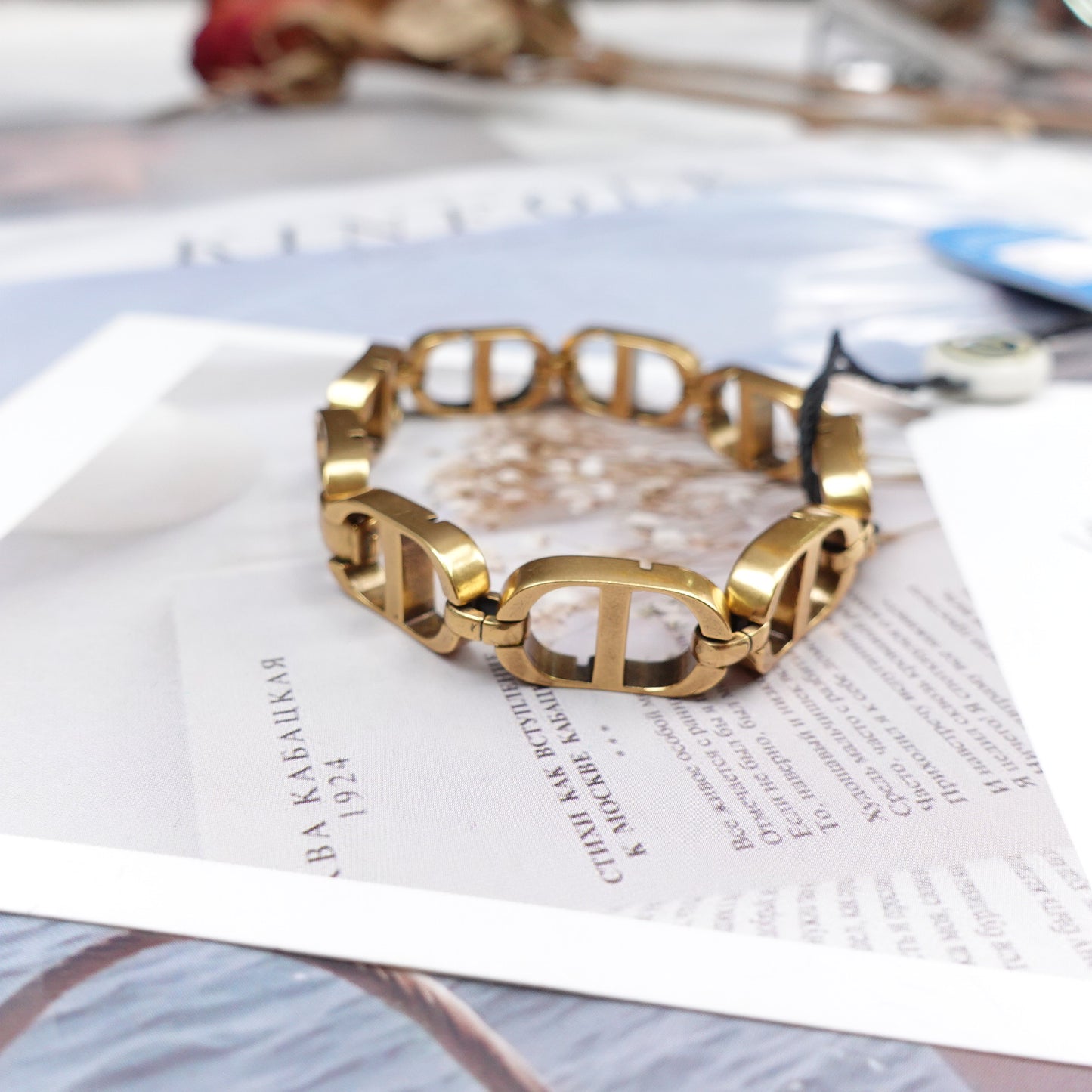 Pre-Owned Dior Gold Tone Bracelet