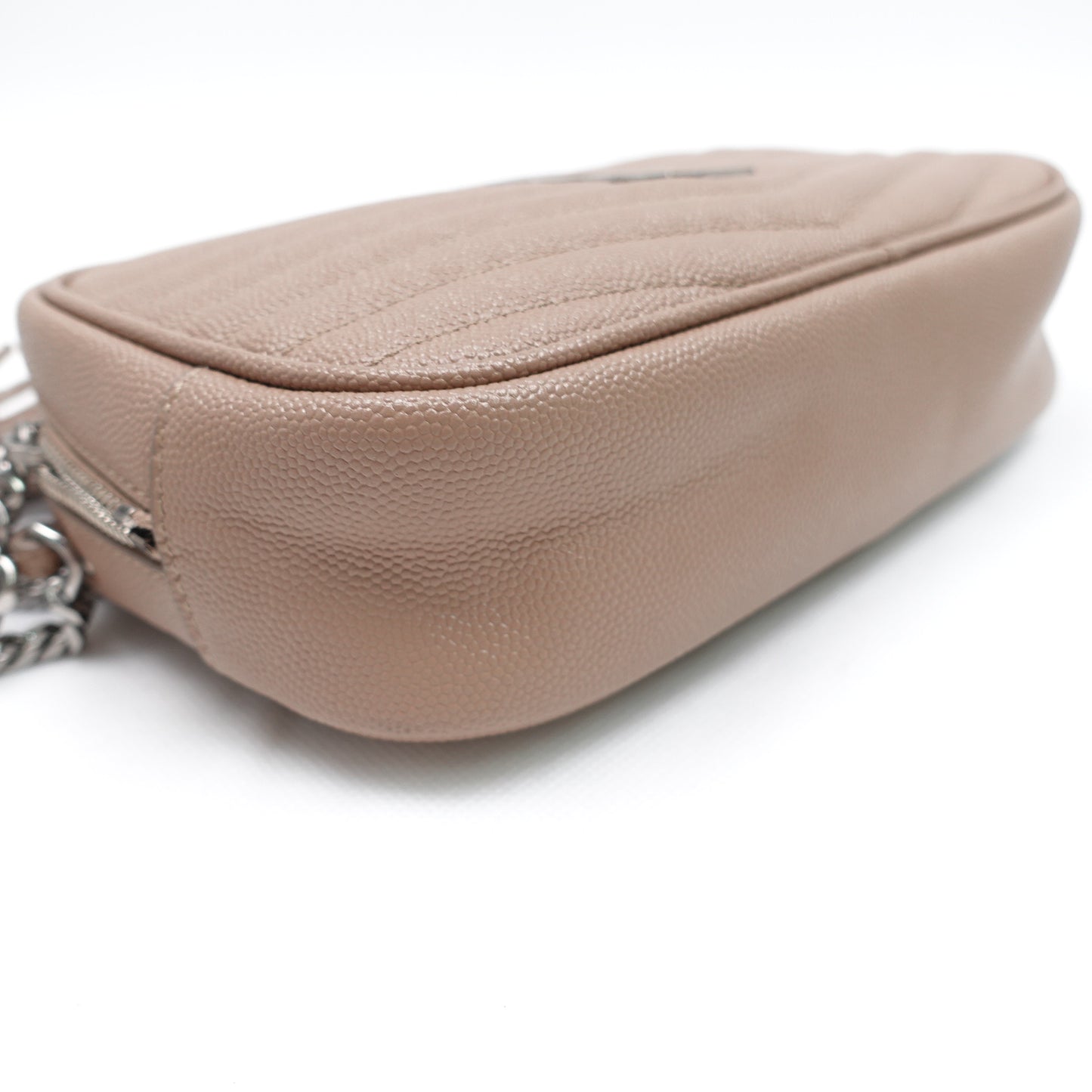 Pre-owned Saint Laurent Loulou Camera Mini Tan Calfskin Crossbody Bag