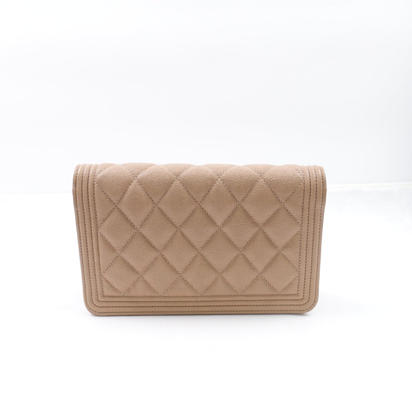 Pre-owned Chanel Beige Calfskin Shoulder Bag