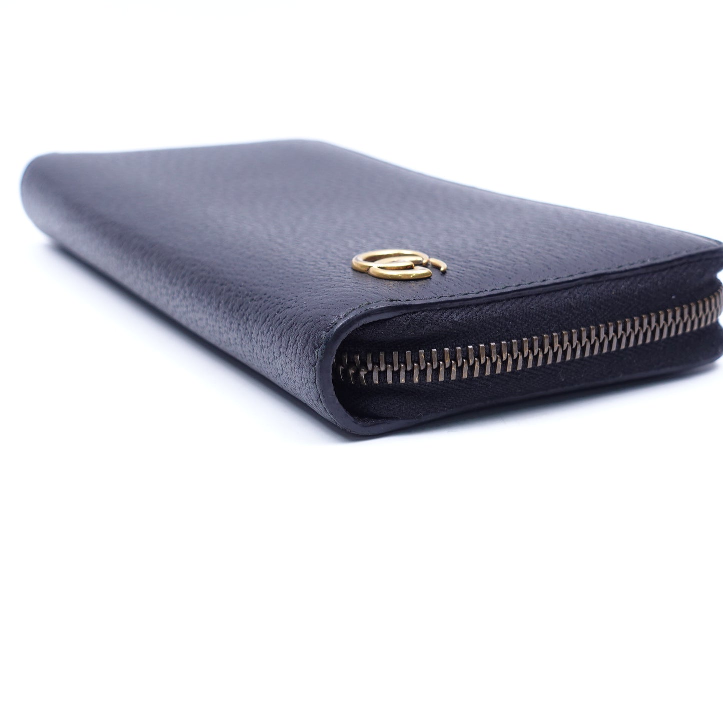 Pre-owned Gucci GG Black Calfskin Wallet