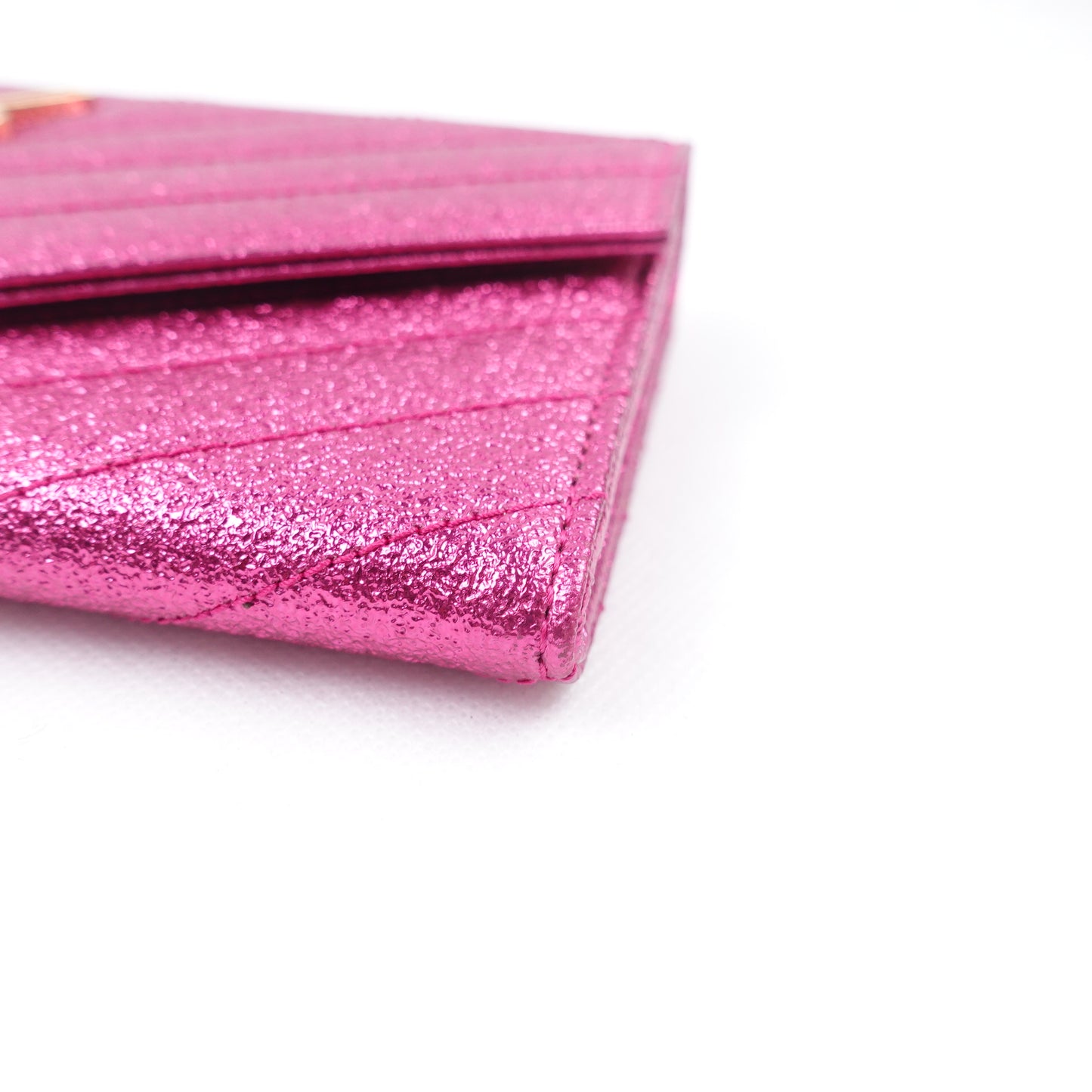 Pre-owned Saint Laurent Monogramme Pink Calfskin Wallet