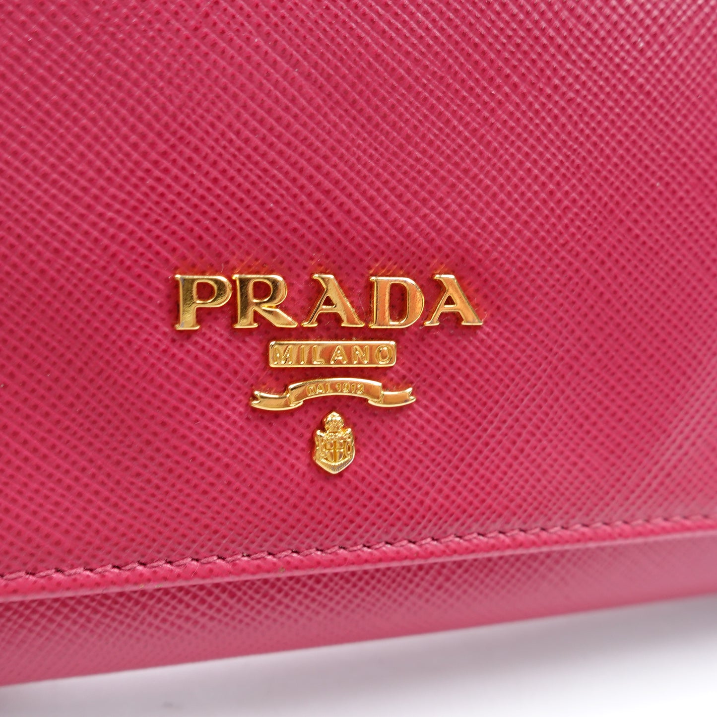 Pre-owned Prada Woc Pink Saffiano Crossbody Bag