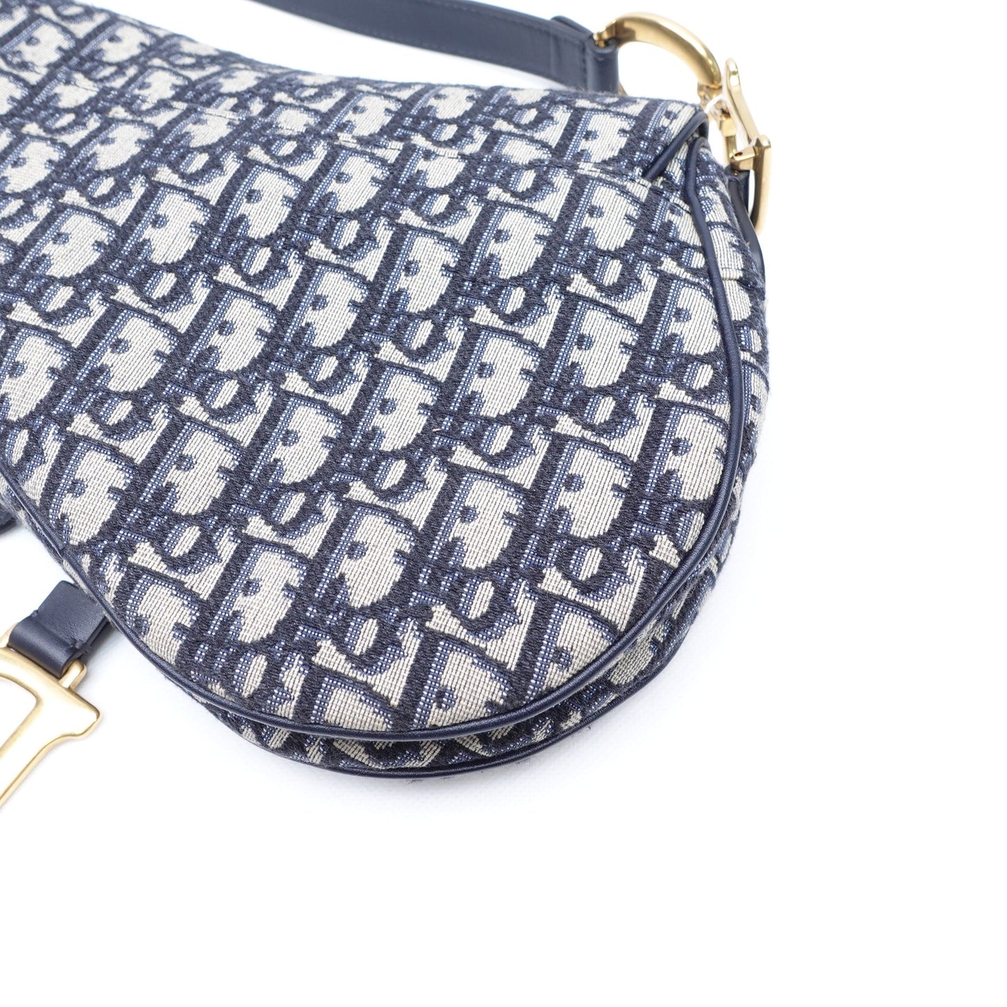 Pre-owned Dior Saddle Blue Canvad Top Handle Bag