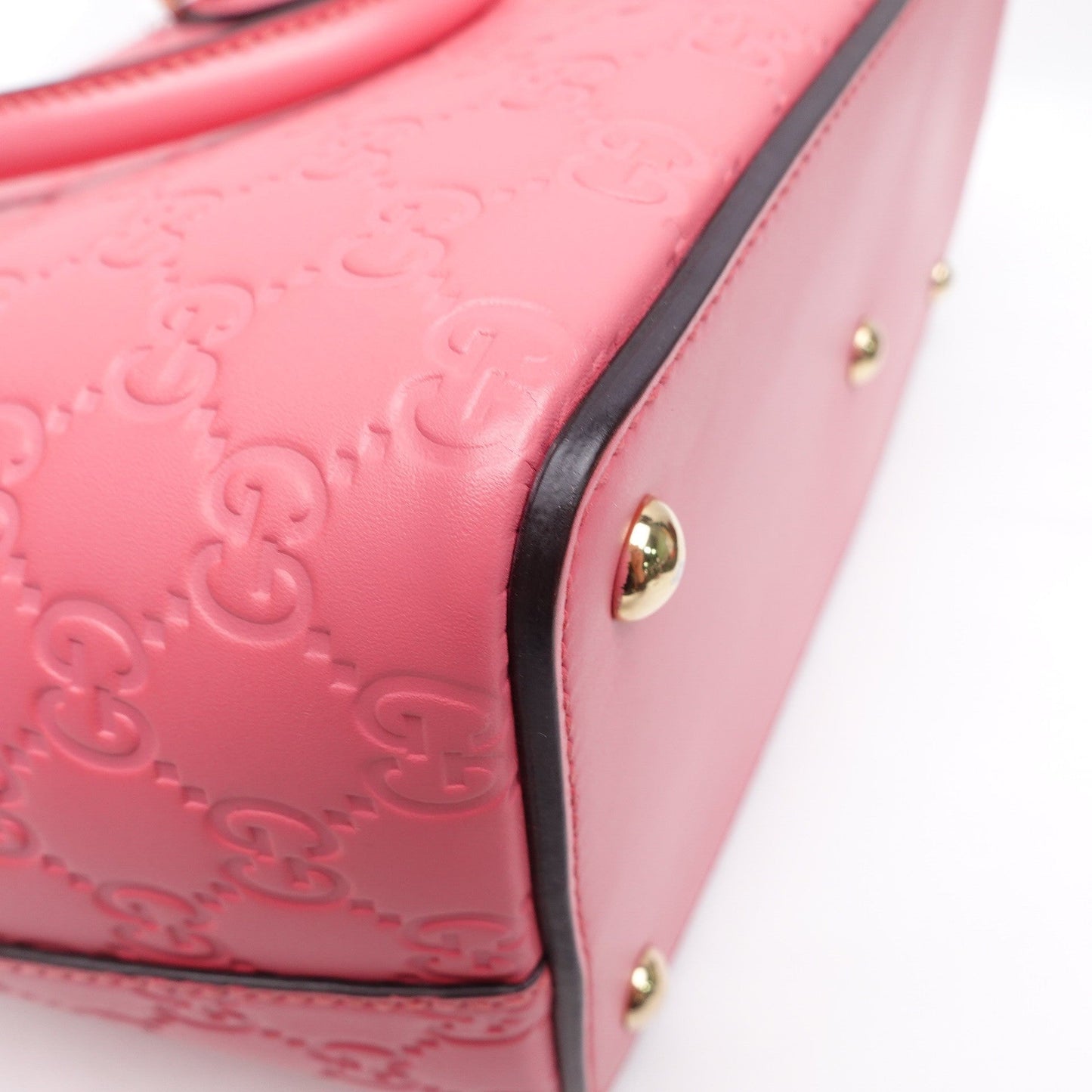 Pre-owned Gucci GG Pink Calfskin Shoulder Bag