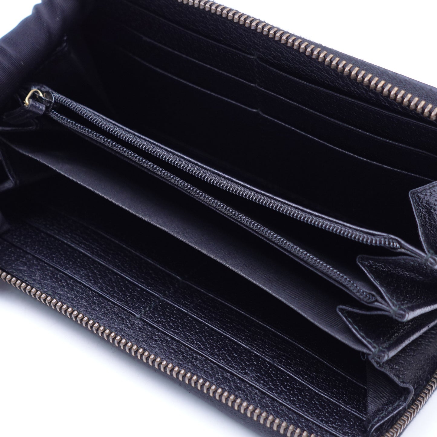 Pre-owned Gucci GG Black Calfskin Wallet