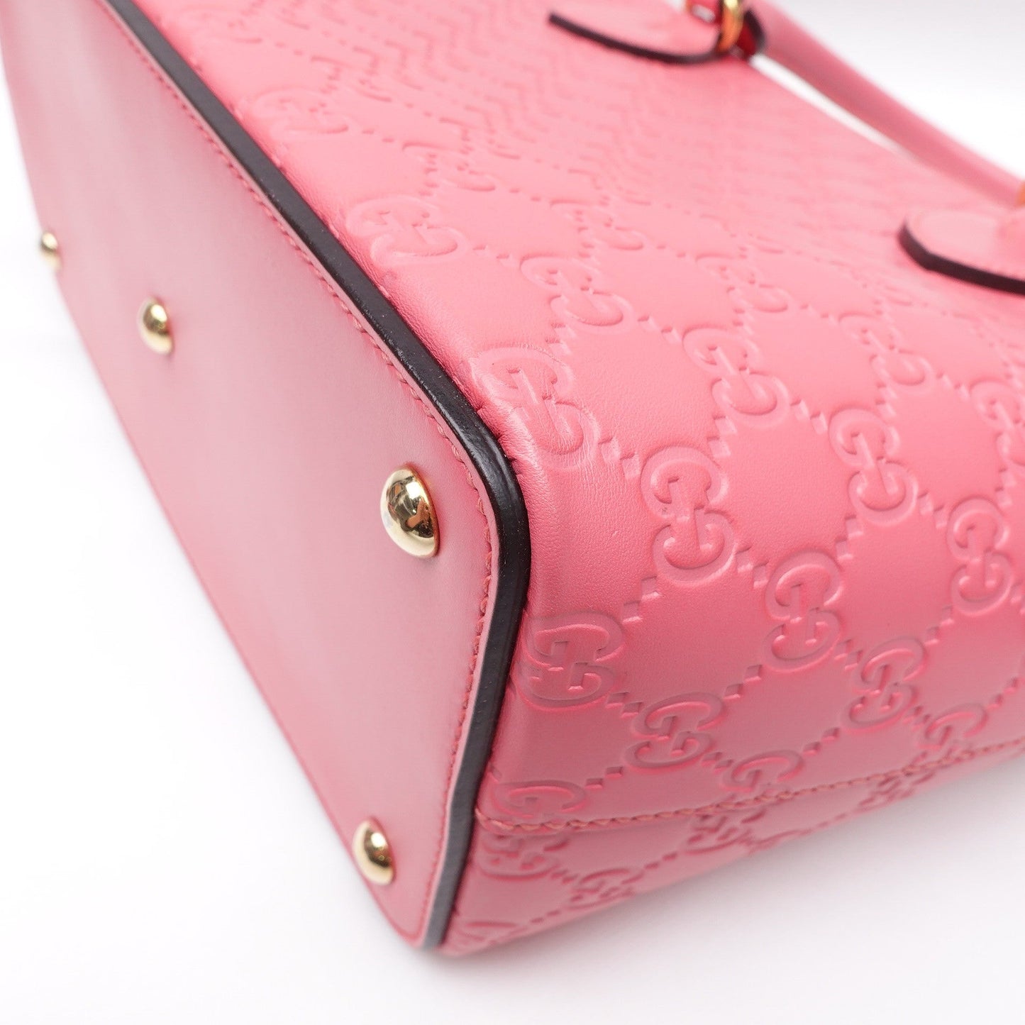 Pre-owned Gucci GG Pink Calfskin Shoulder Bag