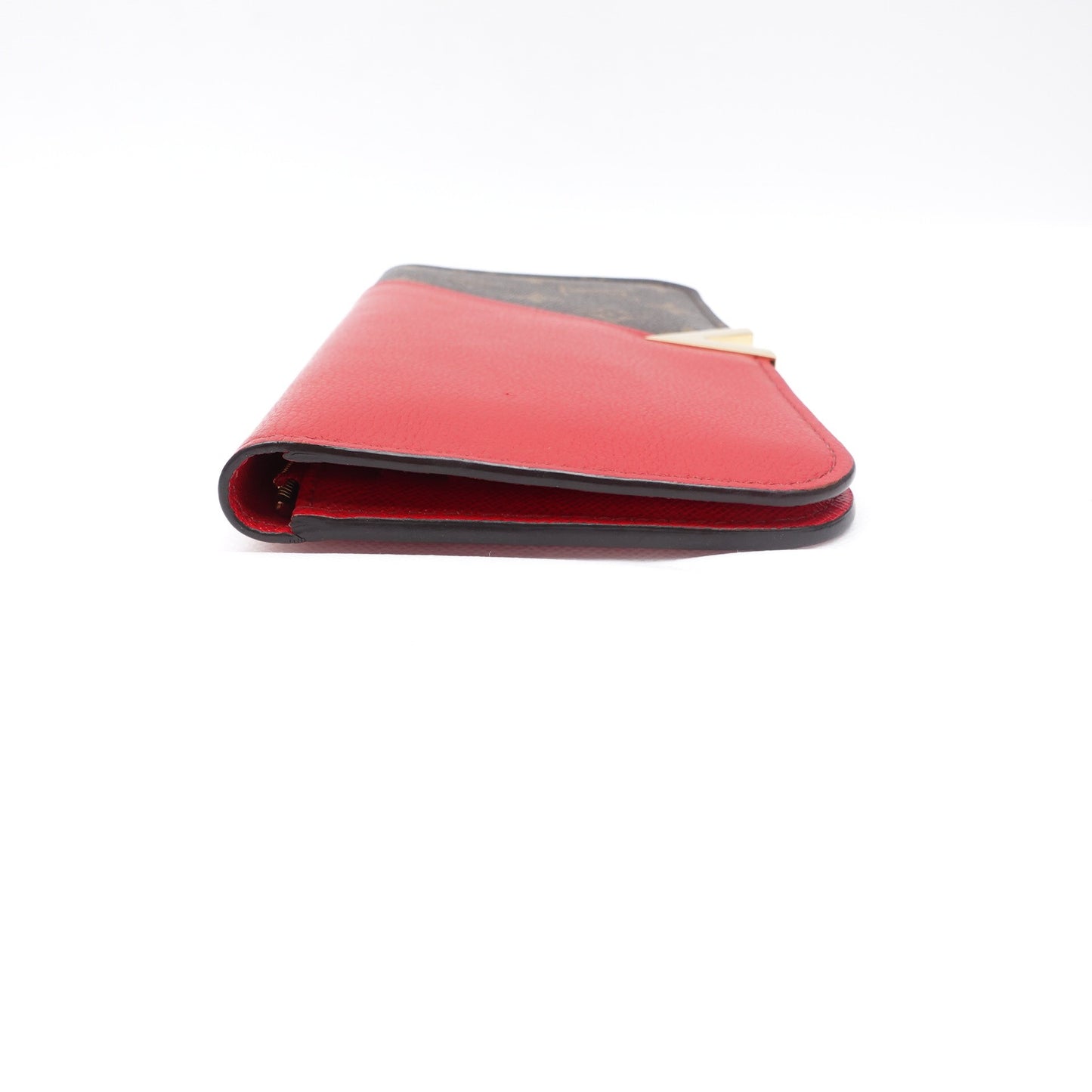 Pre-owned Louis Vuitton Monogram Red Coated Canvas Long Wallet