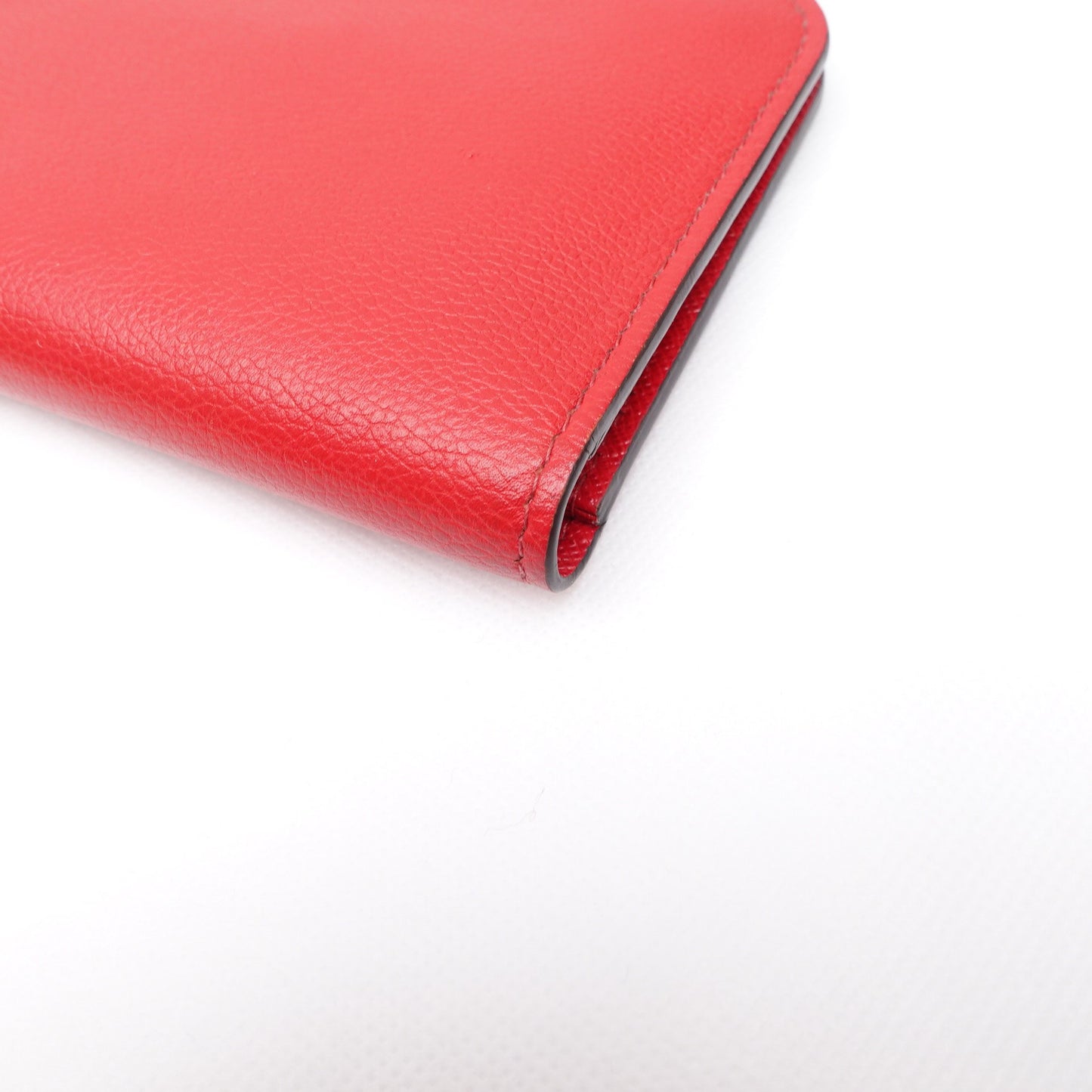 Pre-owned Louis Vuitton Monogram Red Coated Canvas Long Wallet