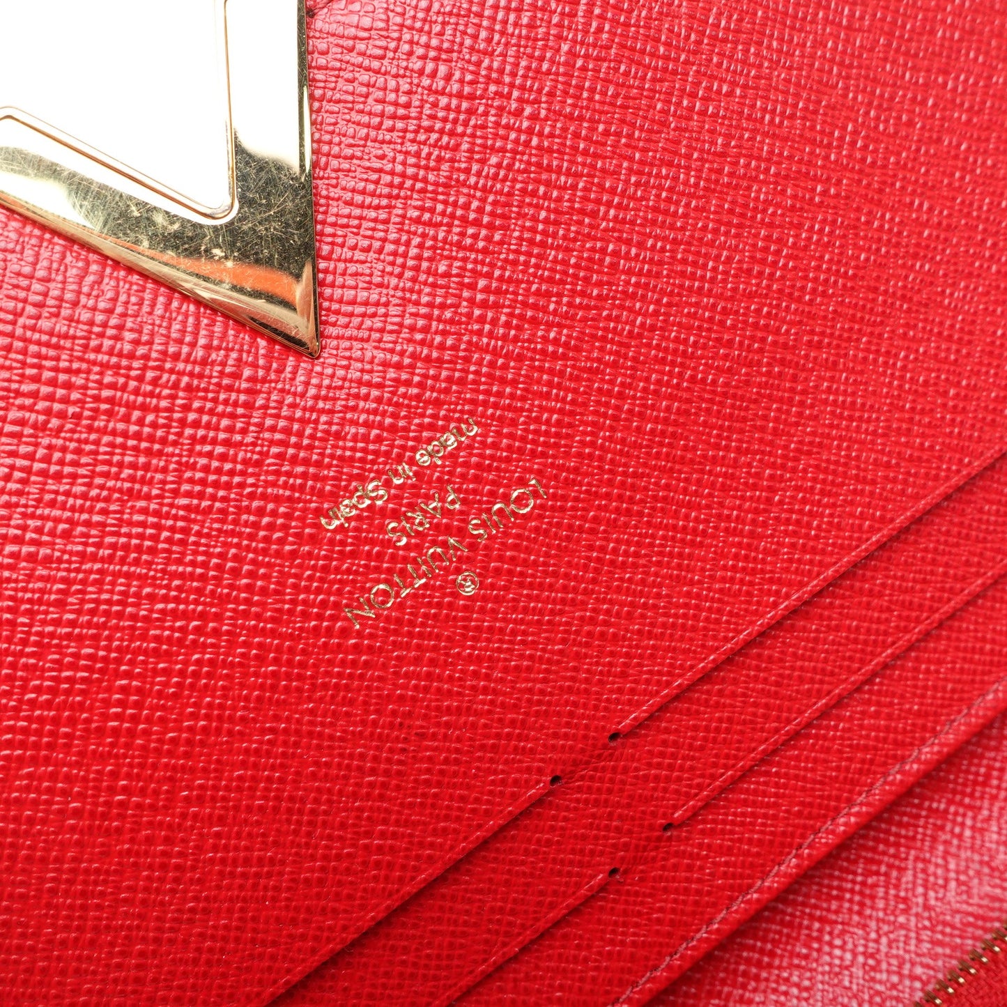 Pre-owned Louis Vuitton Monogram Red Coated Canvas Long Wallet