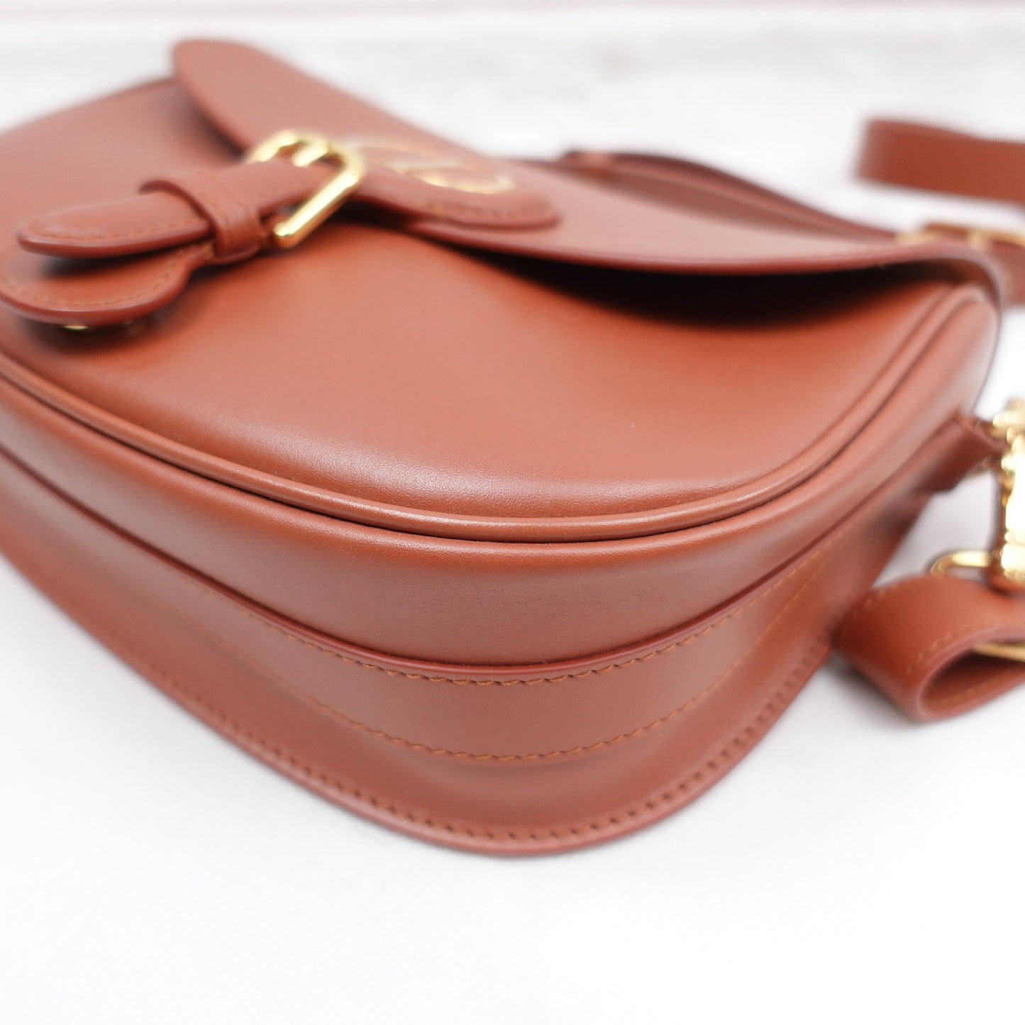 Pre-owned Dior Bobby Brown Calfskin Shoulder Bag T10315586