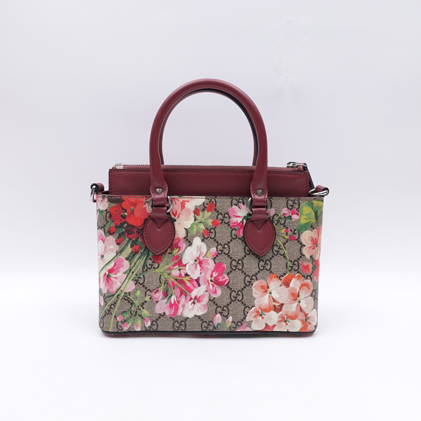 Pre-owned Gucci Bloom Pink Coated Canvas Shoulder Bag