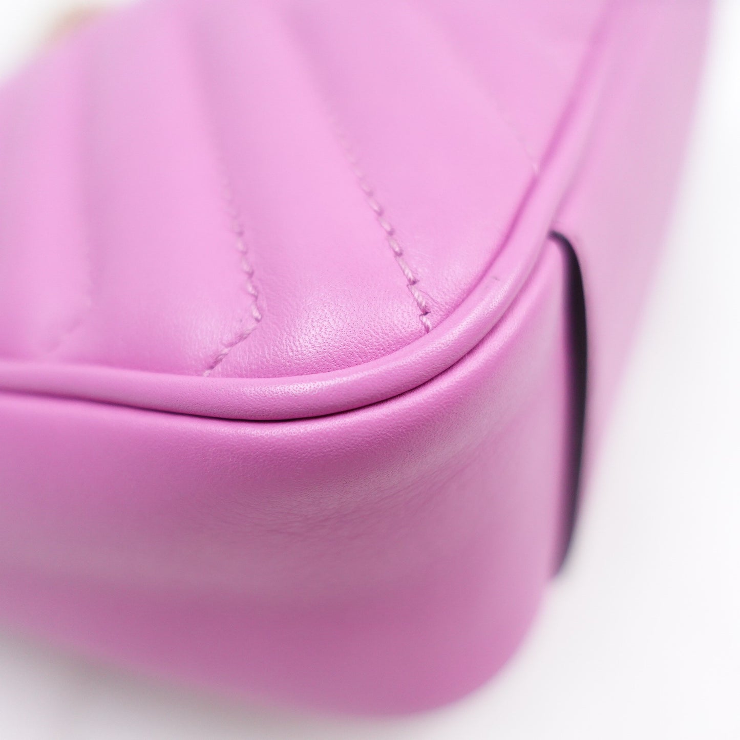 Pre-owned Gucci Marmont Purple Calfskin Shoulder Bag T10301492