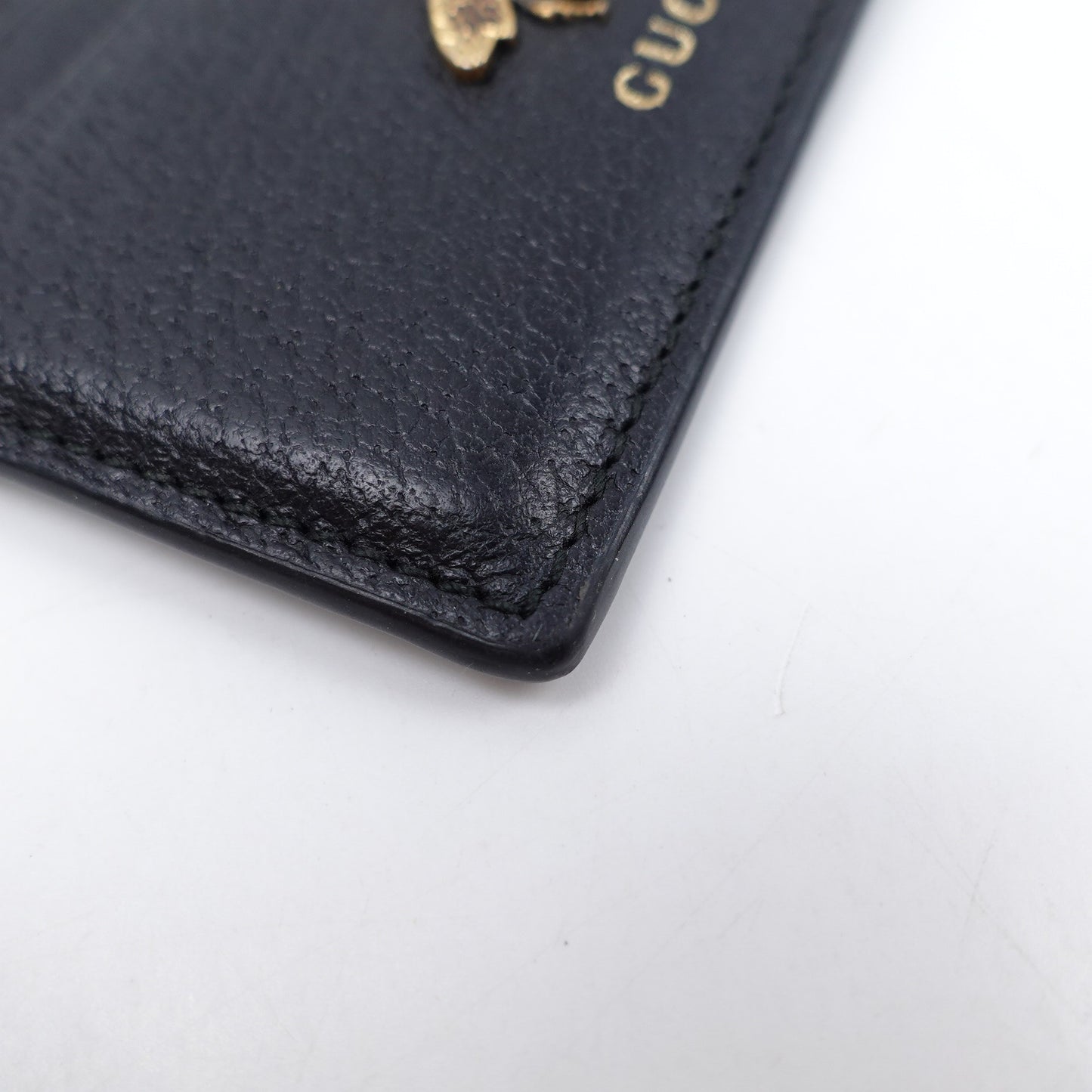 Pre-owned Gucci Black Calfskin Card Holder