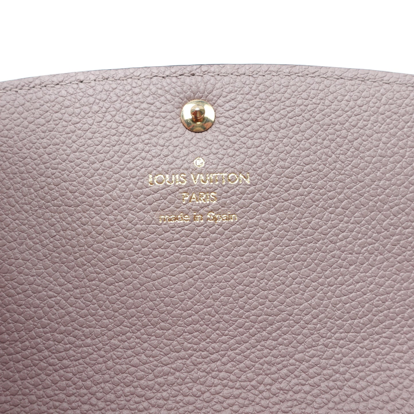 Pre-owned Louis Vuitton Emilie Peach Pink Calfskin Wallet