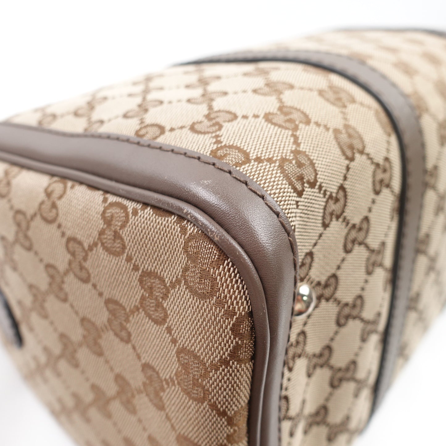 Pre-owned GUCCI Canvas Shoulder Bags Boston GG Shoulder Bag