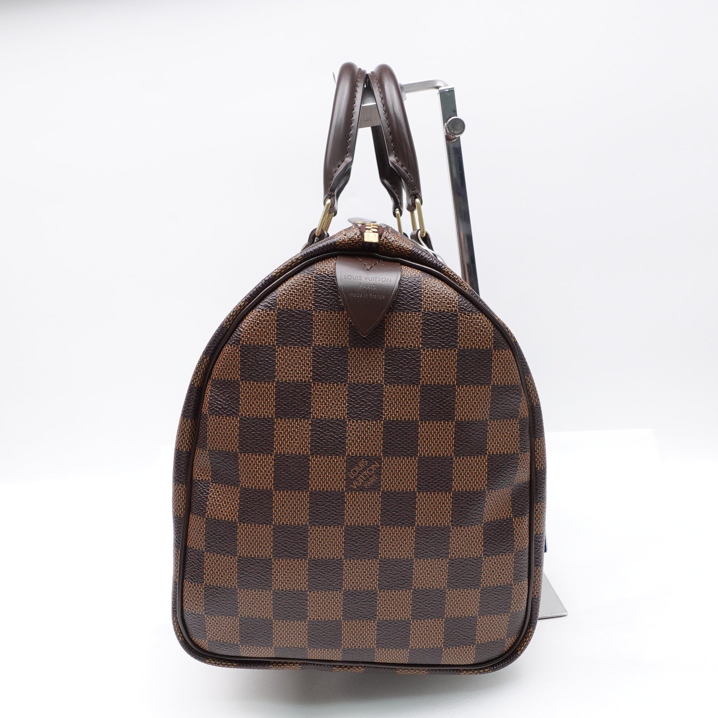 Pre-owned Louis Vuitton Speedy Damier Ebene Coated Canvas Tote
