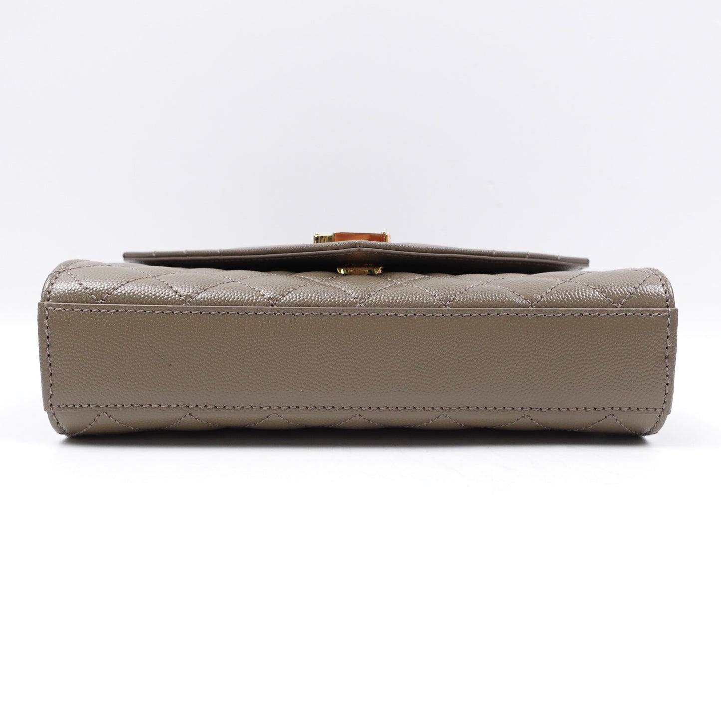 Pre-owned Saint Laurent Envelope Sage Calfskin Shoulder Bag